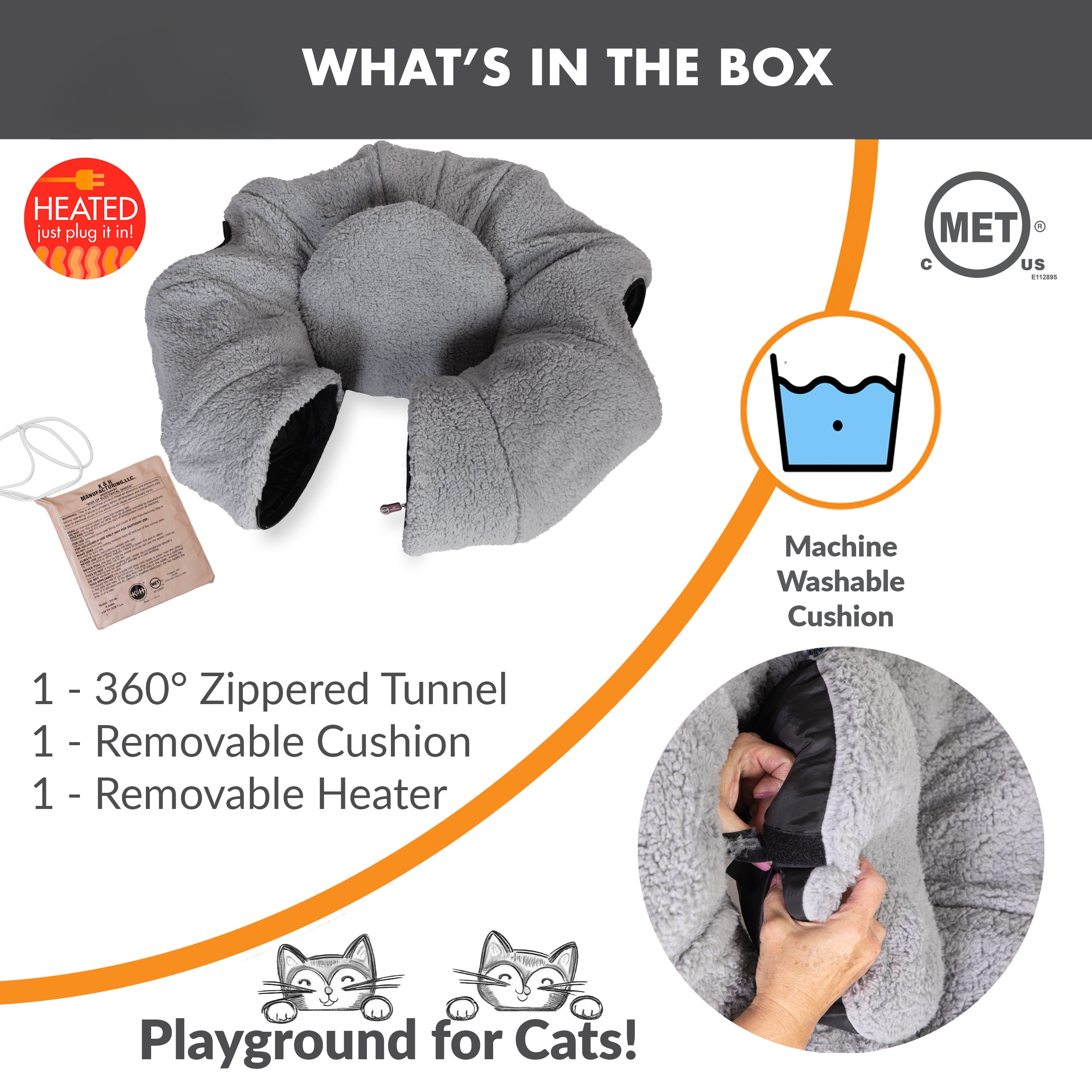 k-h-thermo-kitty-tunnel-lit-tunnel-chat-chauffant-beige image 5