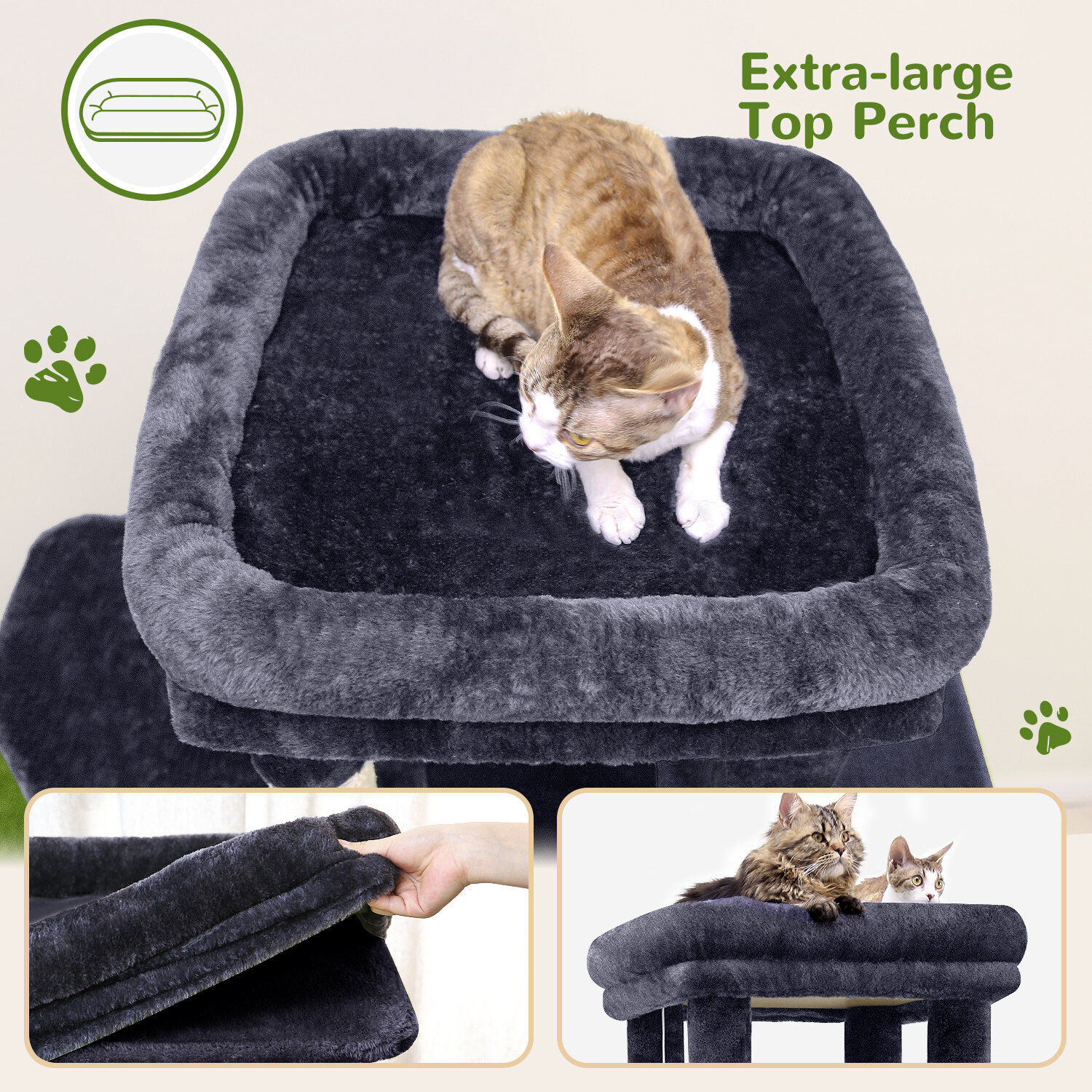 globlazer-f61-arbre-chat-gris-fonc-61-pouces-stable image 4
