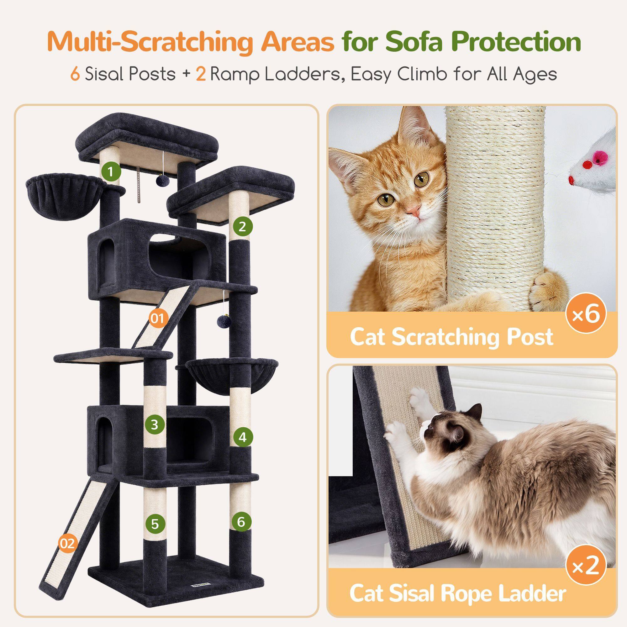 globlazer-s-series-s79-arbre-chat-gris-fonc-79-pouces image 7