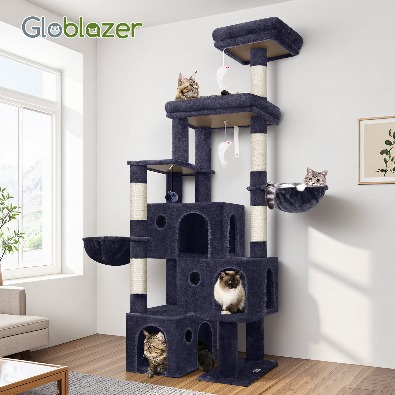 globlazer-f71c-arbre-chat-180-cm-gris-fonc-griffoir image 8