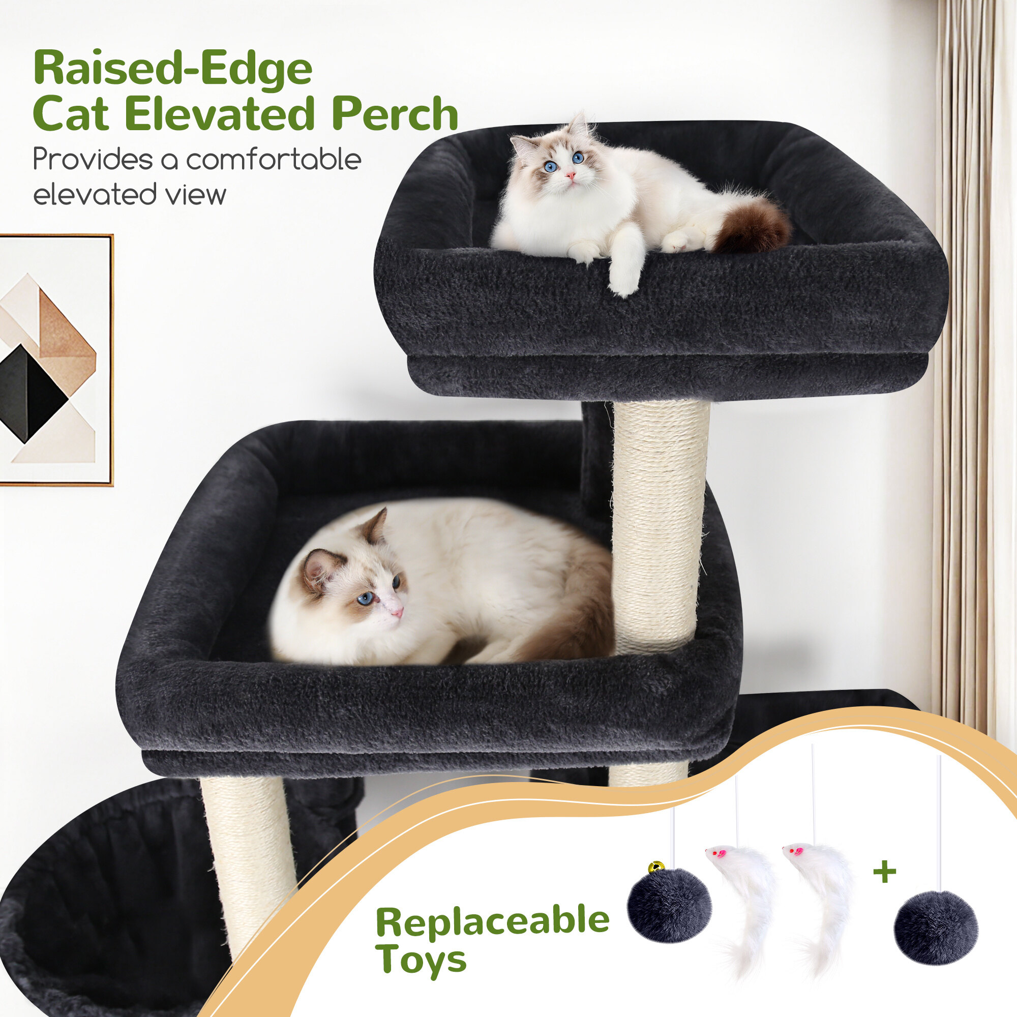 globlazer-s85-arbre-chat-grand-gris-fonc-215-cm image 5