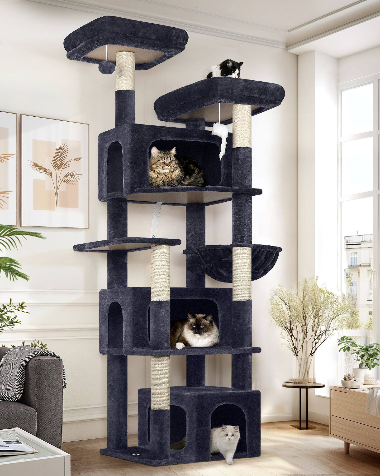 globlazer-s77-arbre-chat-gris-fonc-77-pouces-robuste-xxl image 1