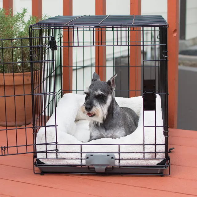 k-h-deluxe-bolster-crate-pad-tapis-cage-chien-small-polaire image 1