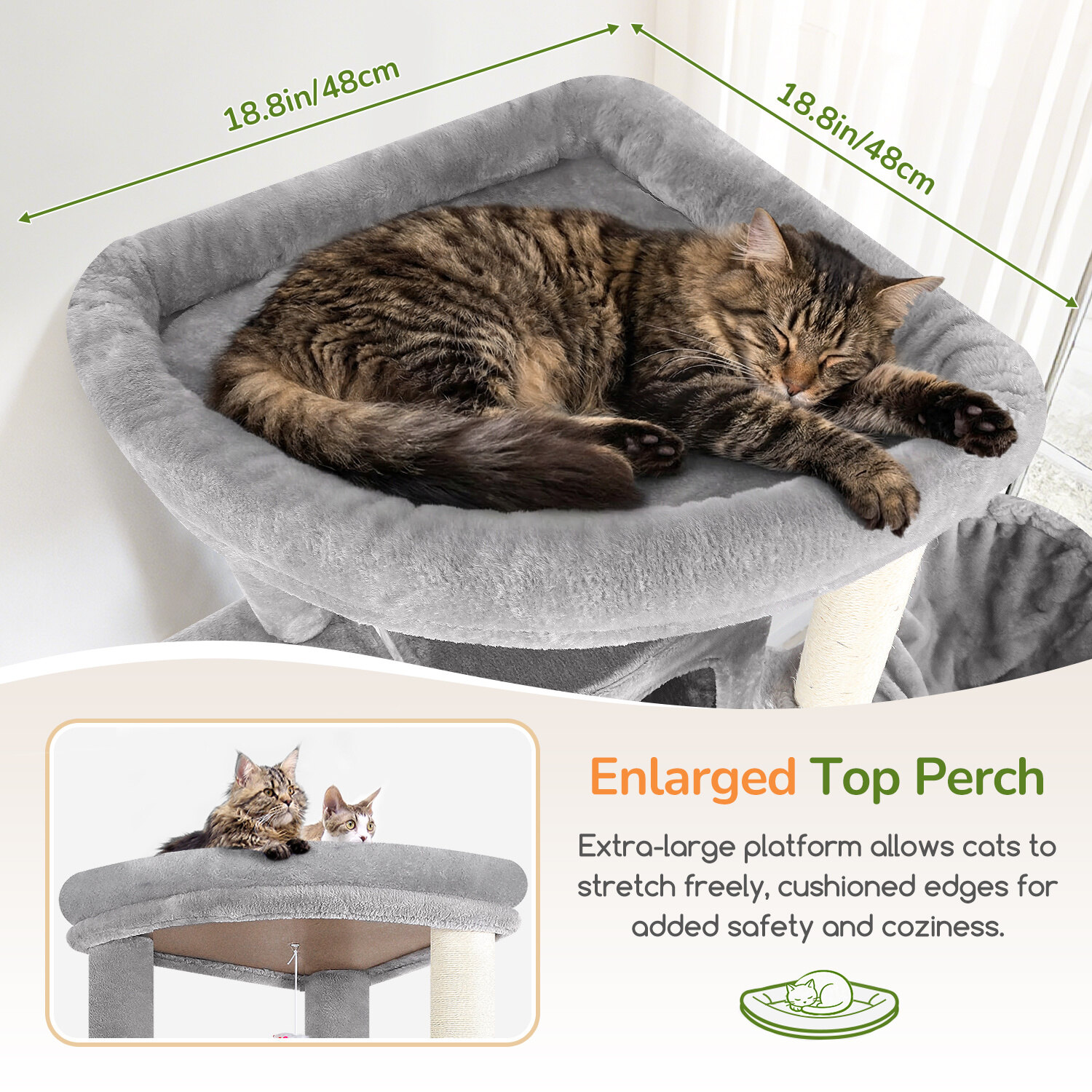 globlazer-s78g-arbre-chat-78-pouces-gris-clair-haut image 3