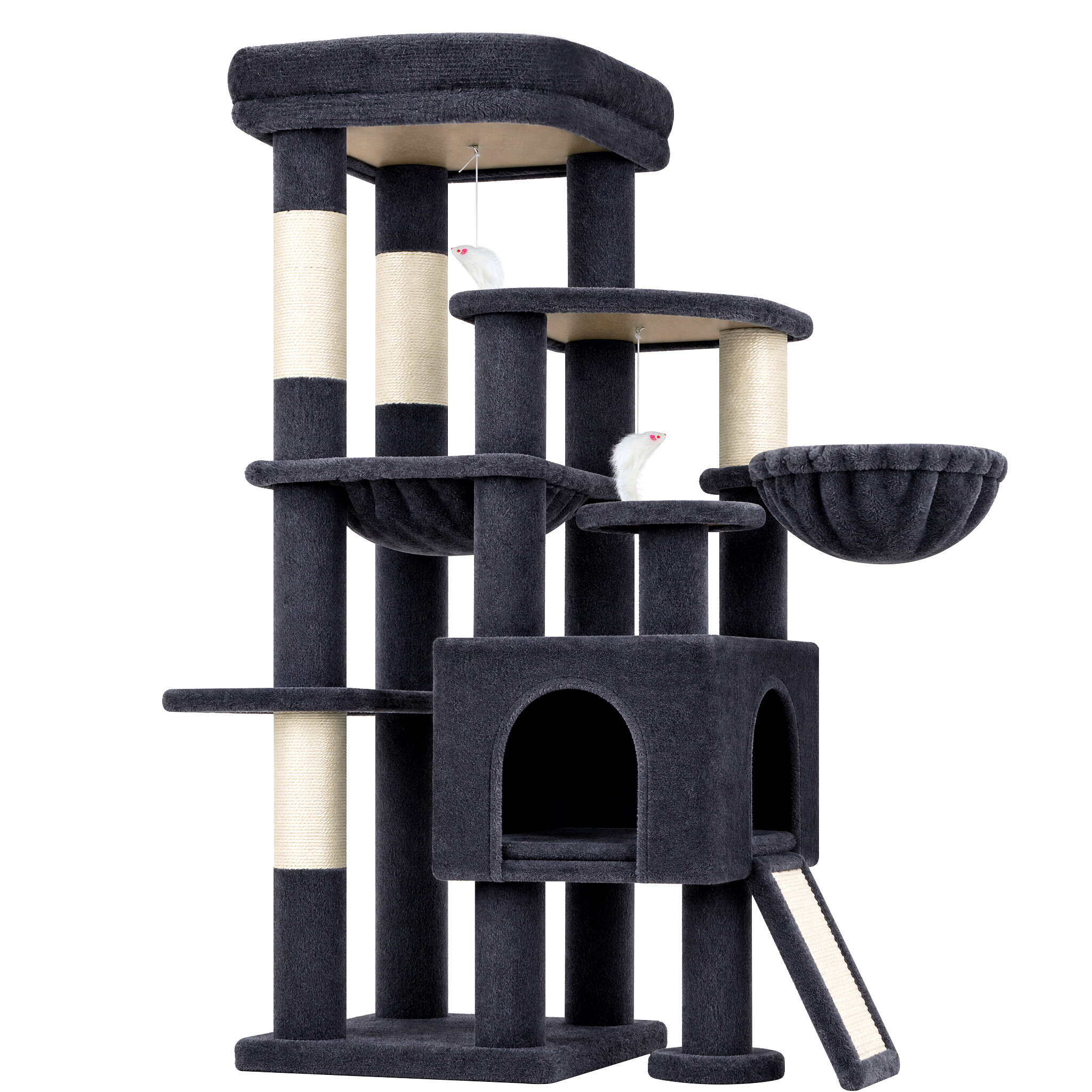globlazer-s-series-s51-arbre-chat-gris-fonc-129-cm image 2