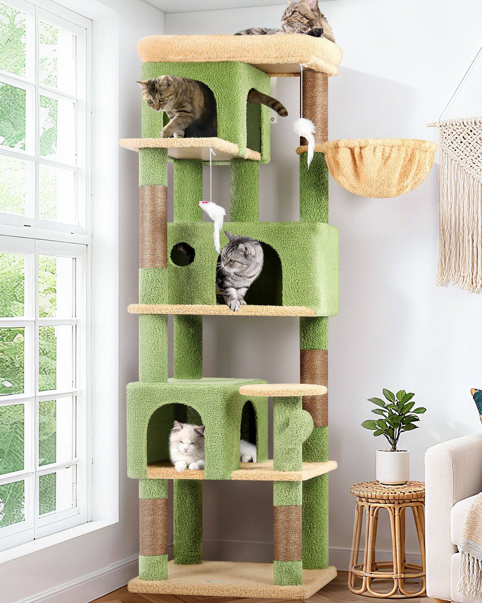 globlazer-f-series-f66-arbre-chat-vert-cactus-168-cm image 1
