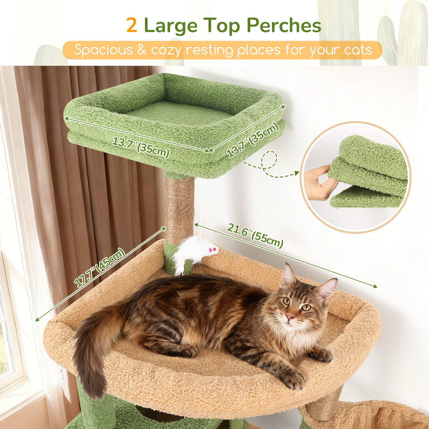 globlazer-s82-arbre-chat-cactus-vert-208-cm image 3