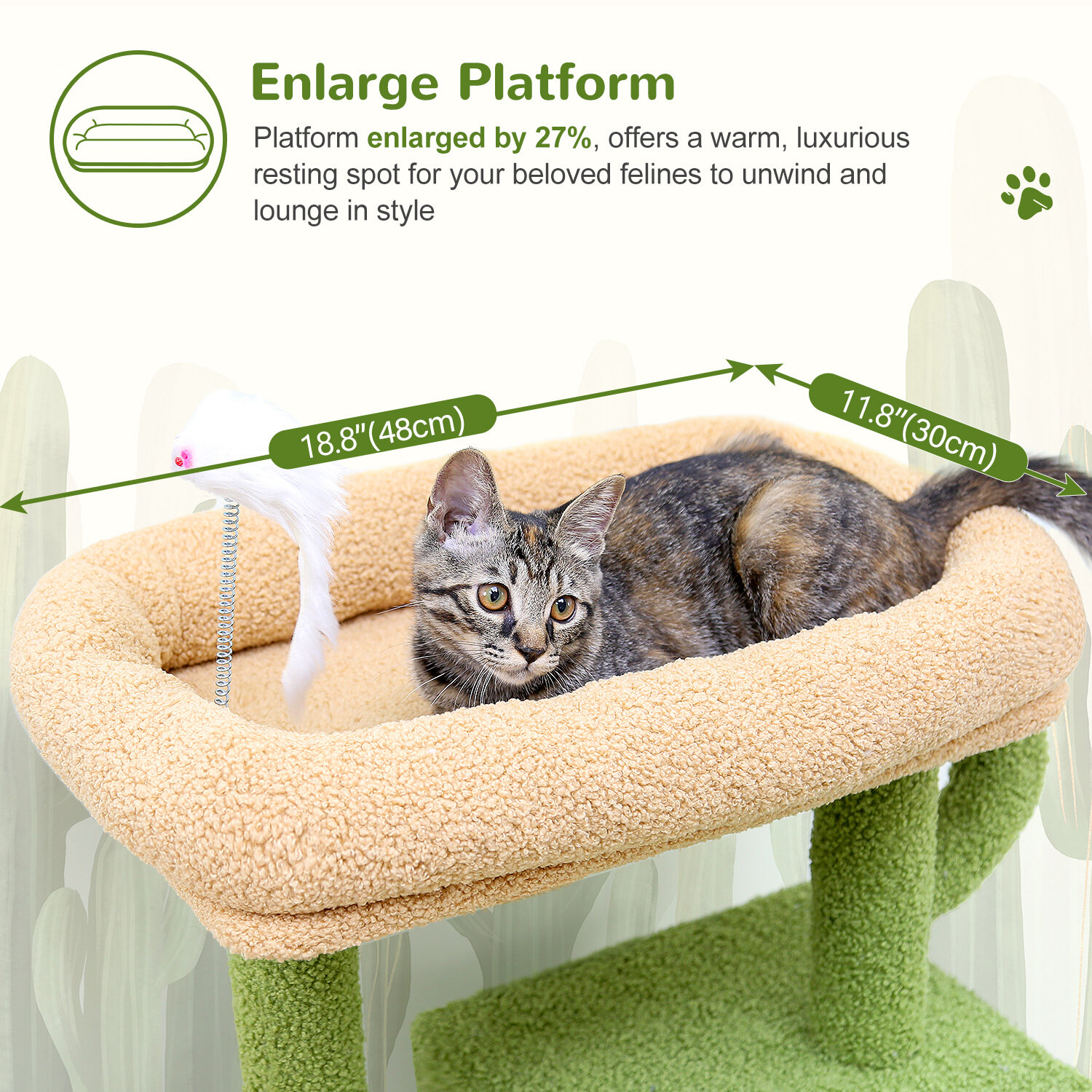 globlazer-f46b-arbre-chat-vert-117-cm-chaton image 4