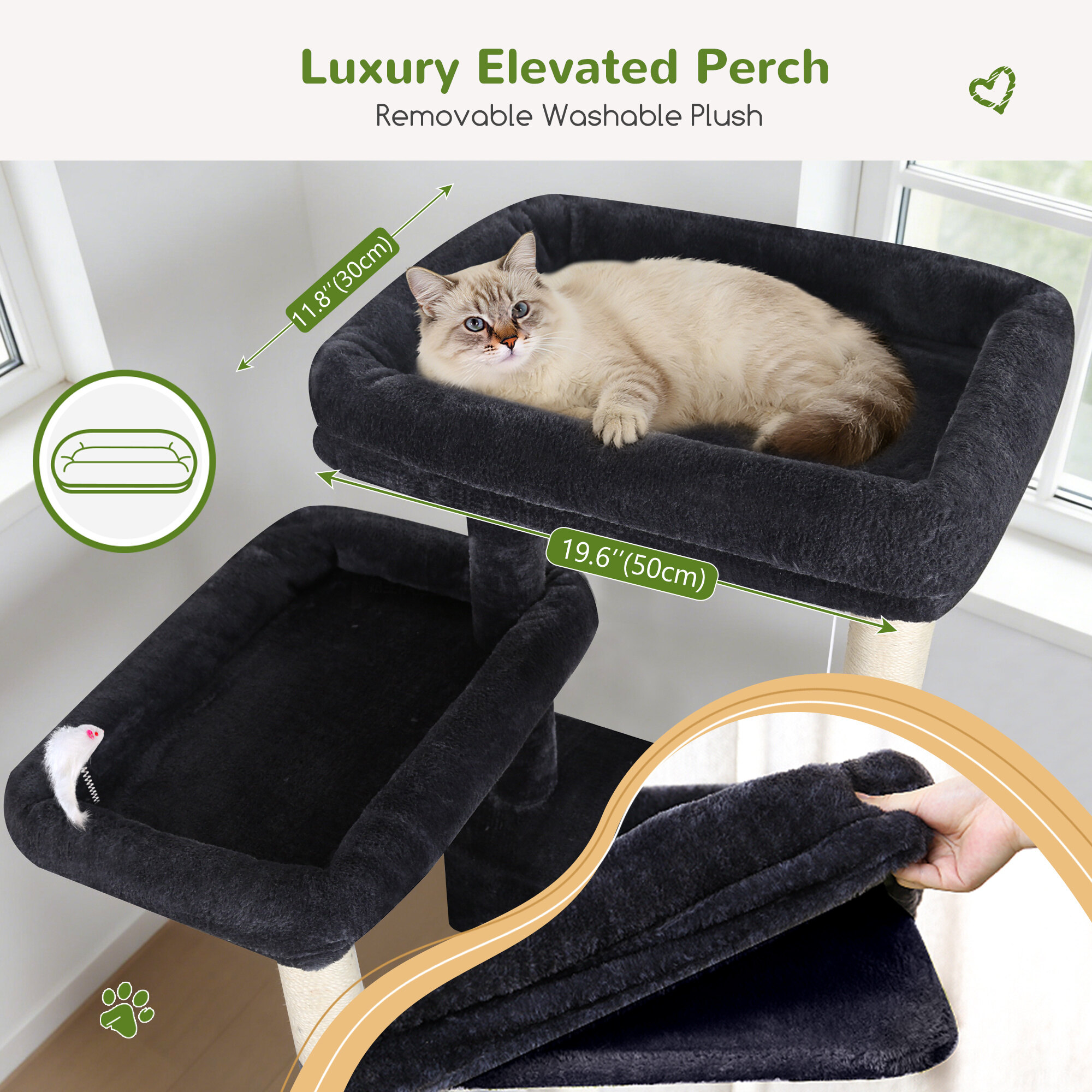 globlazer-s-series-s82d-arbre-chat-gris-fonc-82-pouces image 5