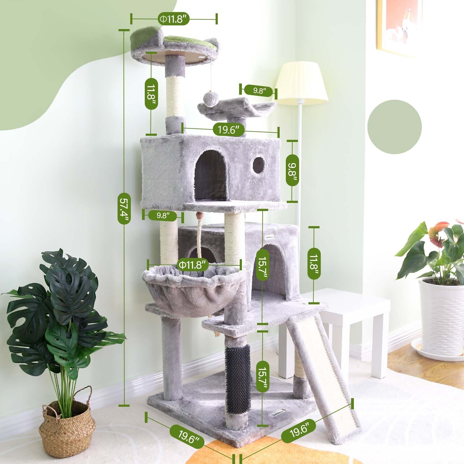 globlazer-s57-arbre-chat-gris-clair-145-cm-adulte image 6