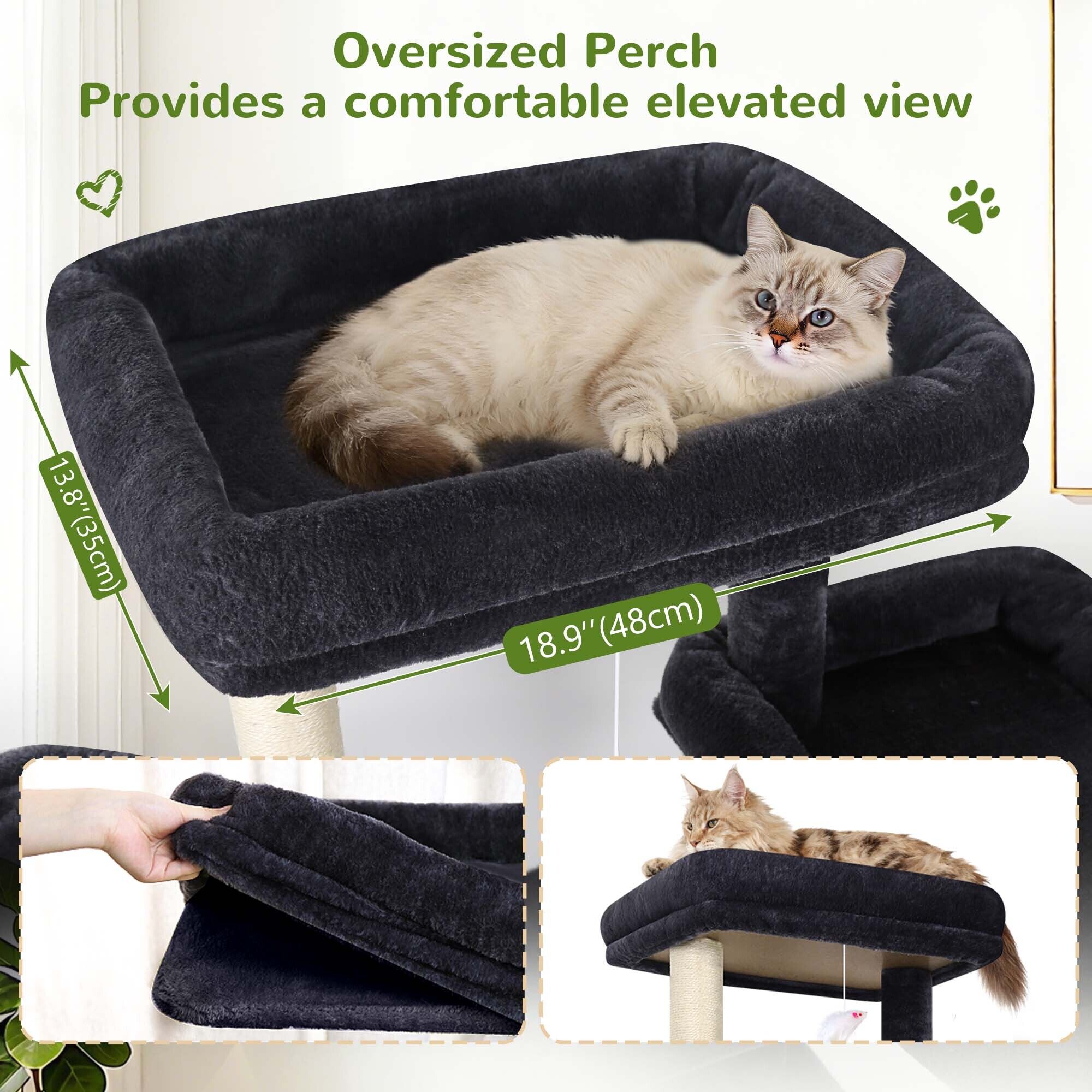 globlazer-s-series-s73-arbre-chat-gris-fonc-73-pouces-grand image 3