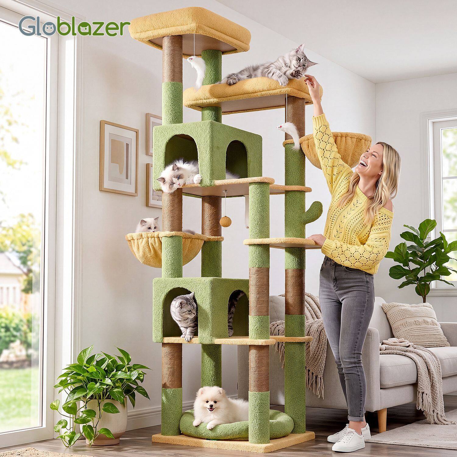 globlazer-s81c-arbre-chat-grand-vert-cactus-206-cm image 8