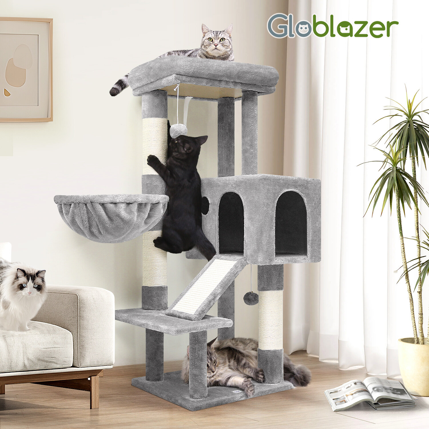globlazer-s45-arbre-chat-gris-clair-114-cm image 8