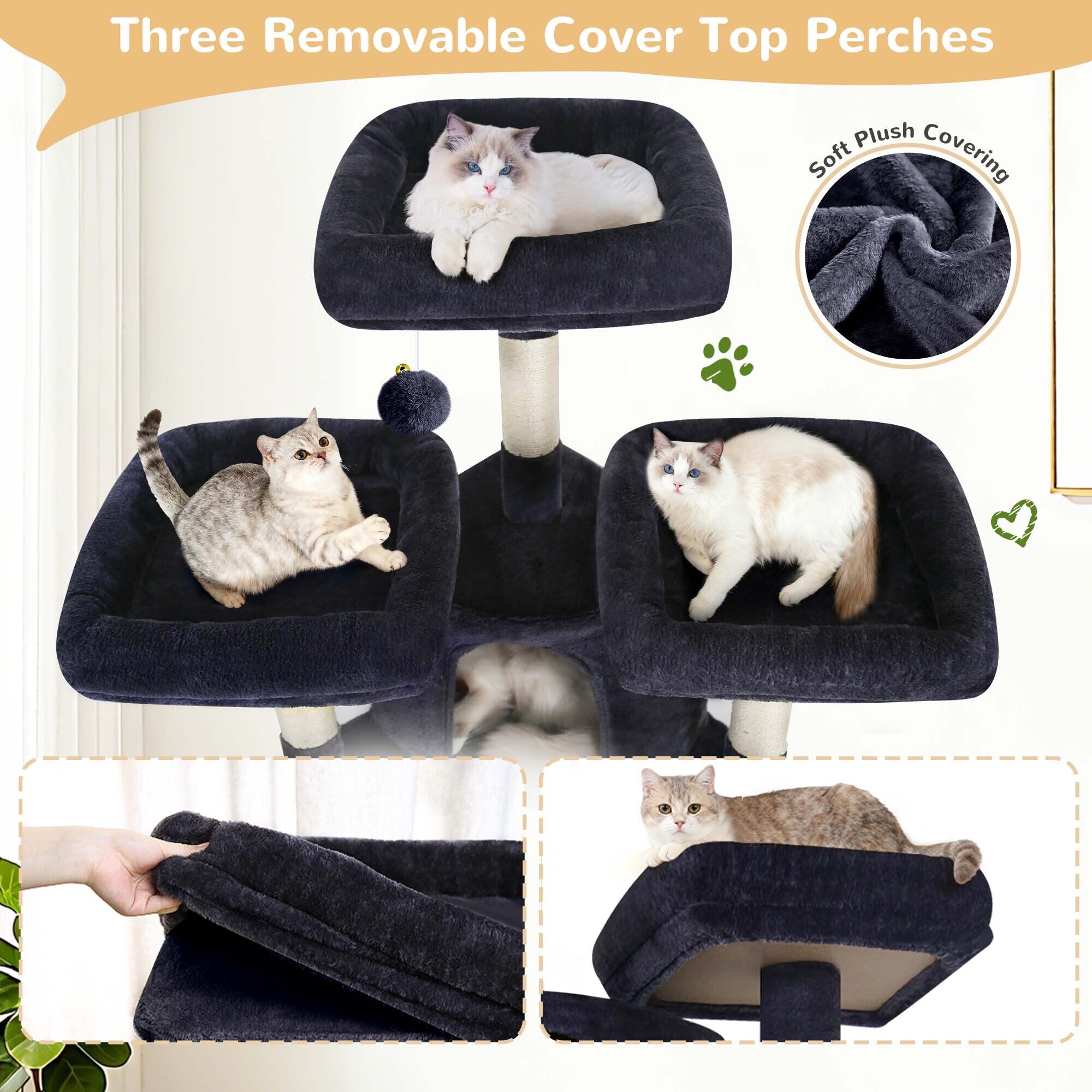 globlazer-f80h-arbre-chat-203-cm-gris-fonc-grand-chat image 4