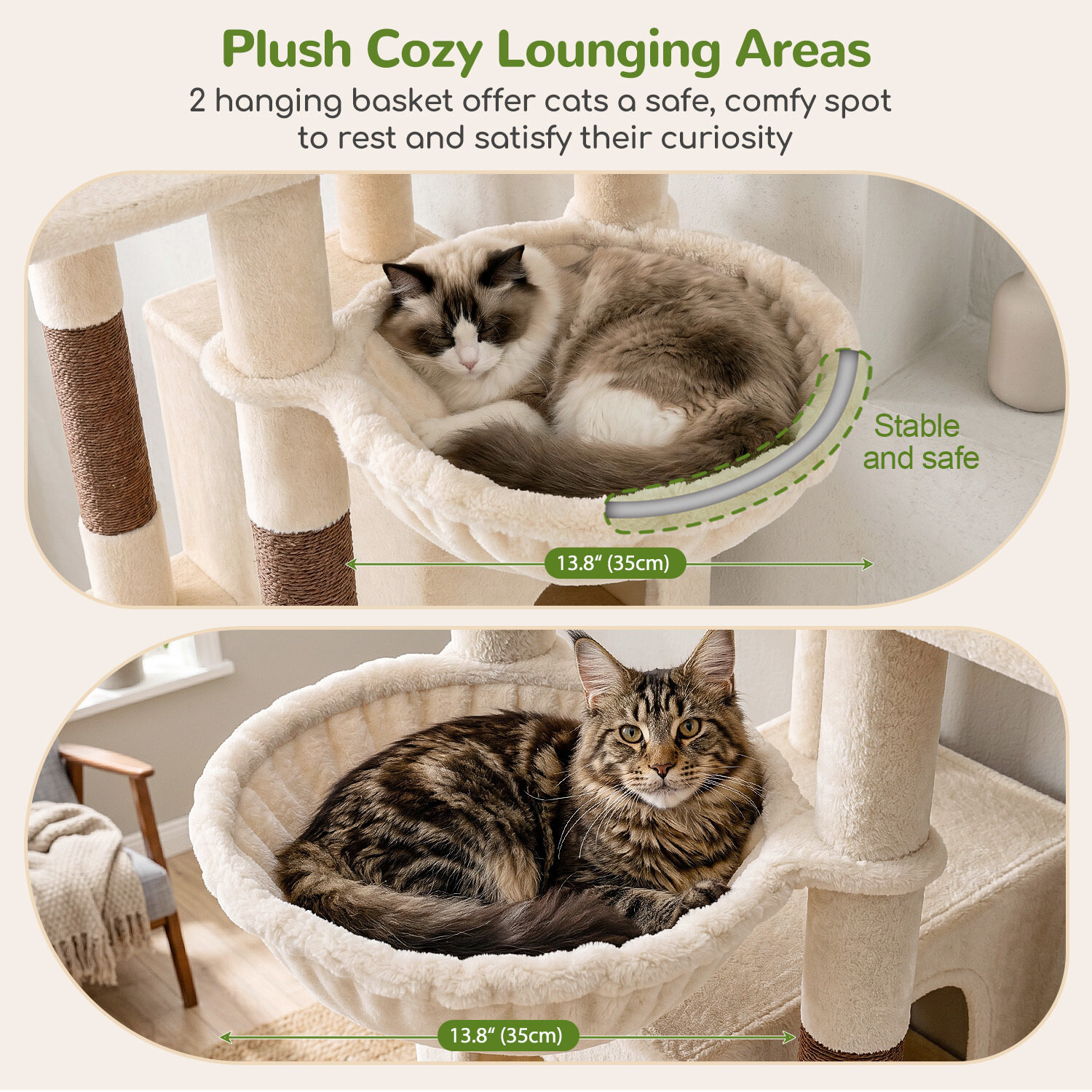 globlazer-f-series-f74g-arbre-chat-beige-74-pouces-familial image 4