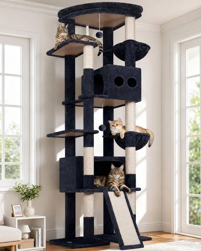 globlazer-s-series-s84e-arbre-chat-gris-fonc-213-cm image 1