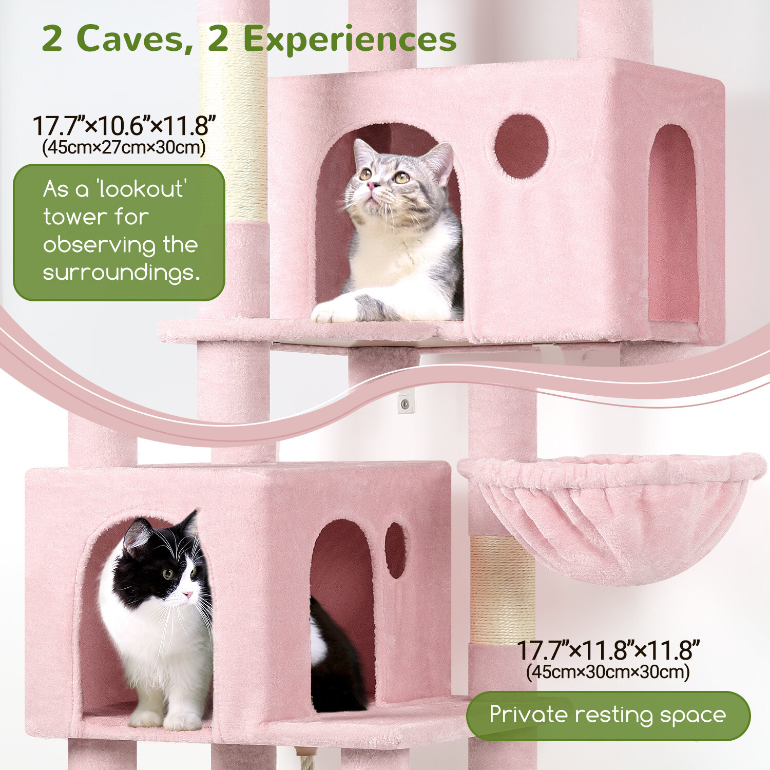 globlazer-f-series-f70b-arbre-chat-rose-70-pouces-haut image 3