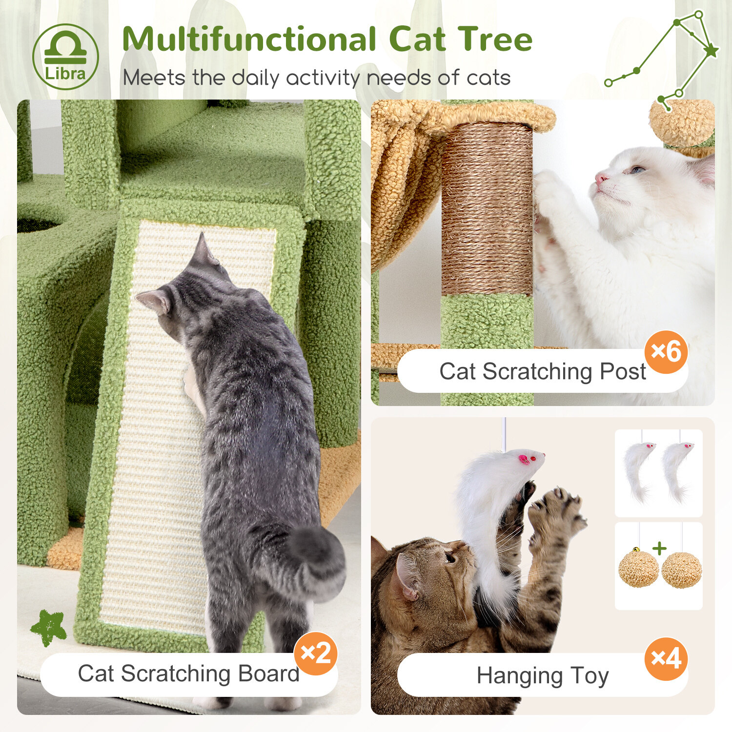 globlazer-z-series-z78-arbre-chat-vert-cactus-78-pouces image 6