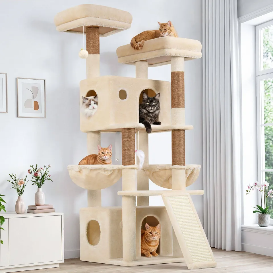 globlazer-f64b-arbre-chat-beige-163-cm image 1