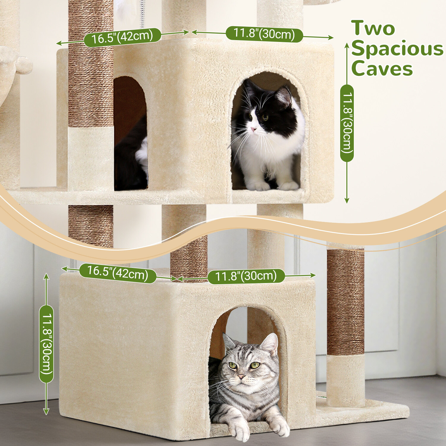 globlazer-s-series-s68-arbre-chat-beige-68-pouces-grand image 5