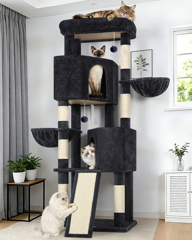 globlazer-s69b-arbre-chat-69-pouces-gris-fonc-grand image 1