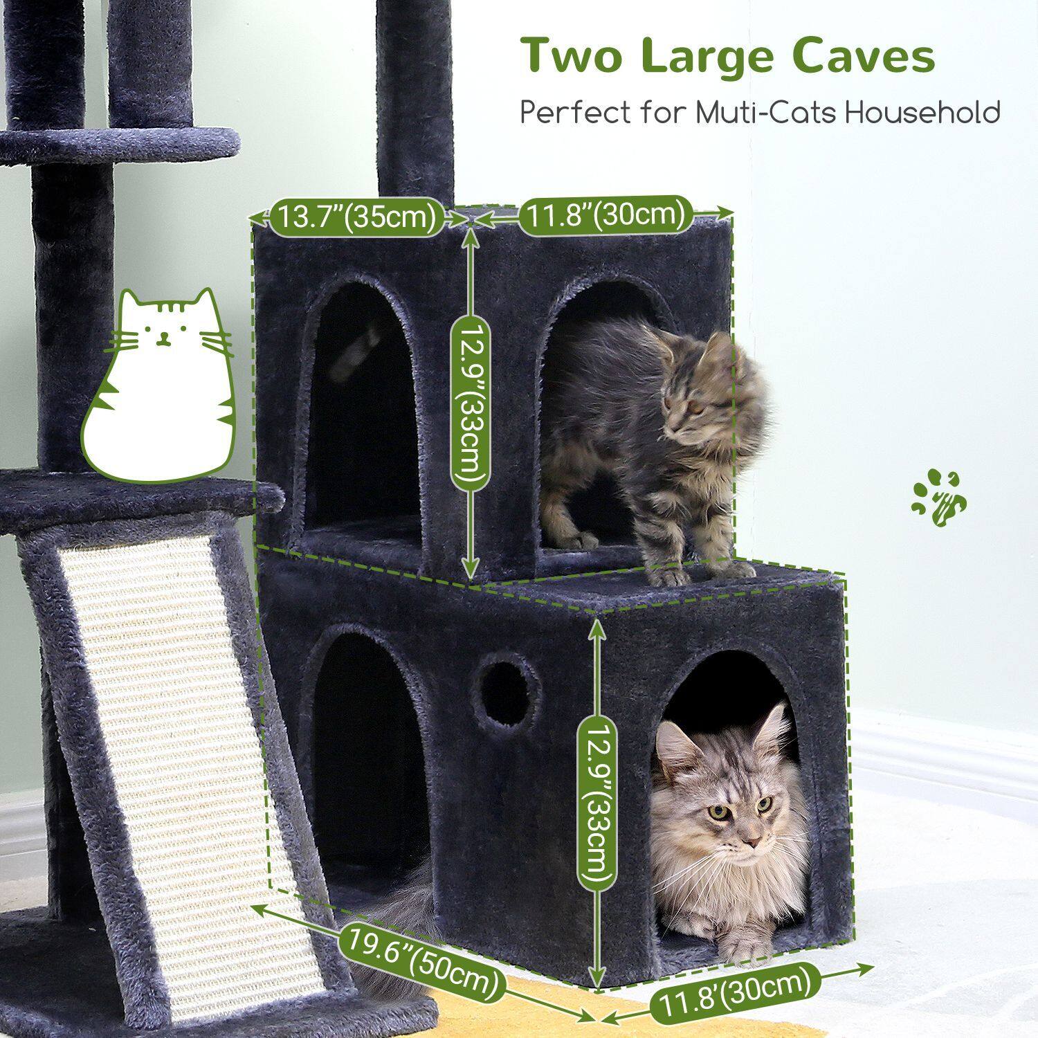 globlazer-f-series-f50-arbre-chat-gris-fonc-50-pouces-compact image 7
