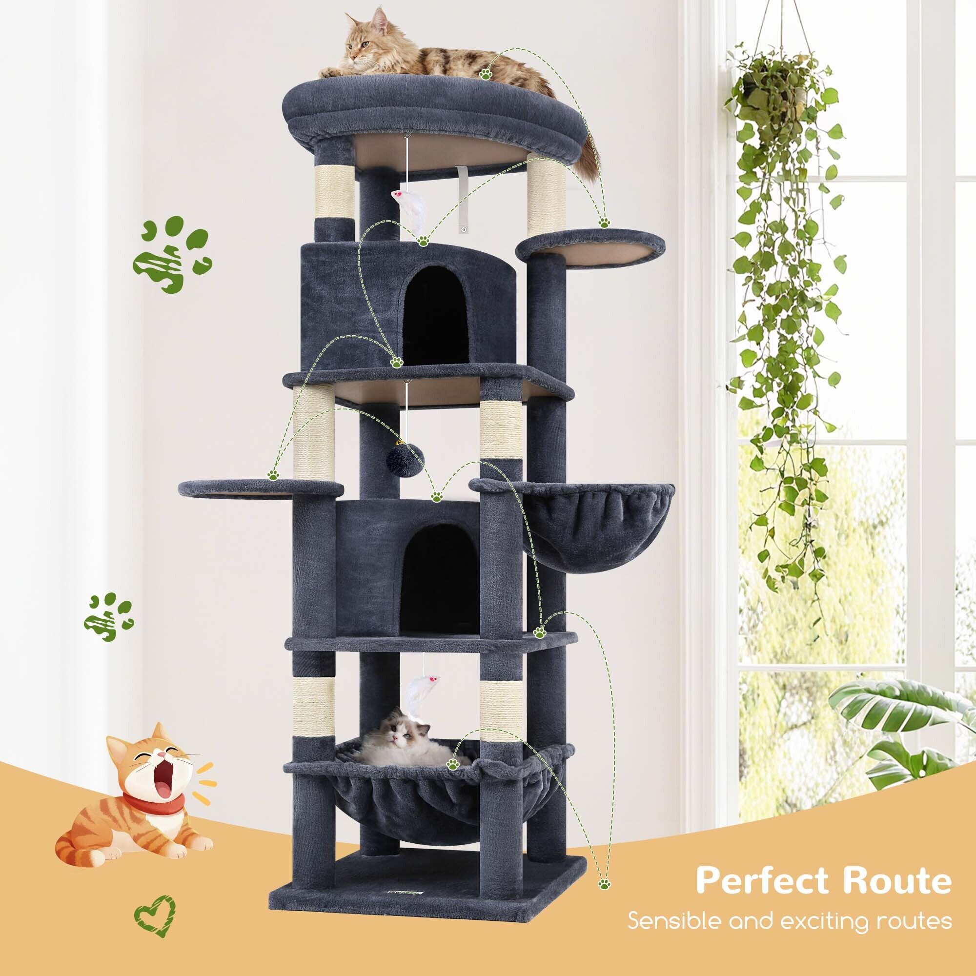 globlazer-c-series-c68-arbre-chat-gris-fonc-173-cm image 3