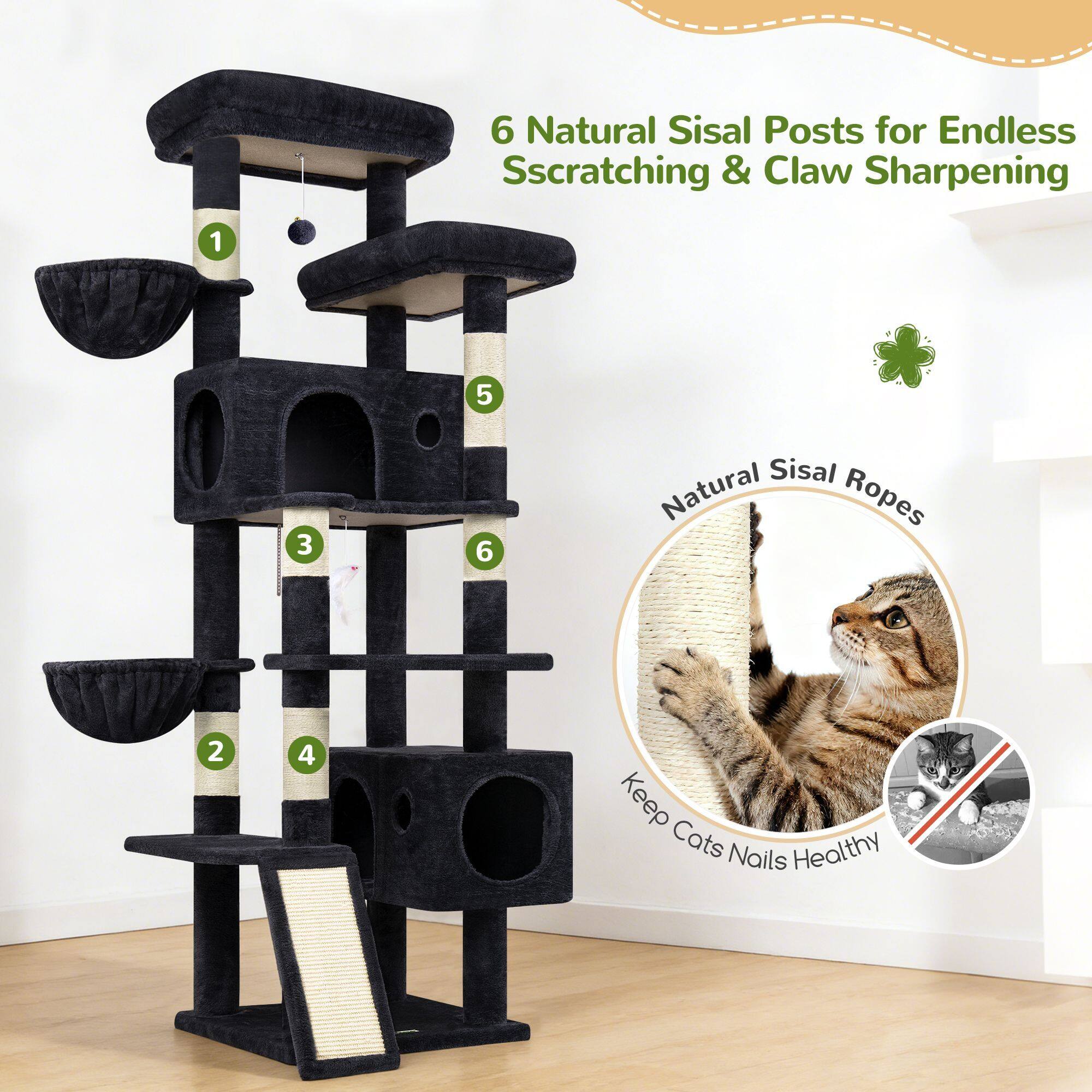 globlazer-s-series-s77c-arbre-chat-gris-fonc-77-pouces image 7
