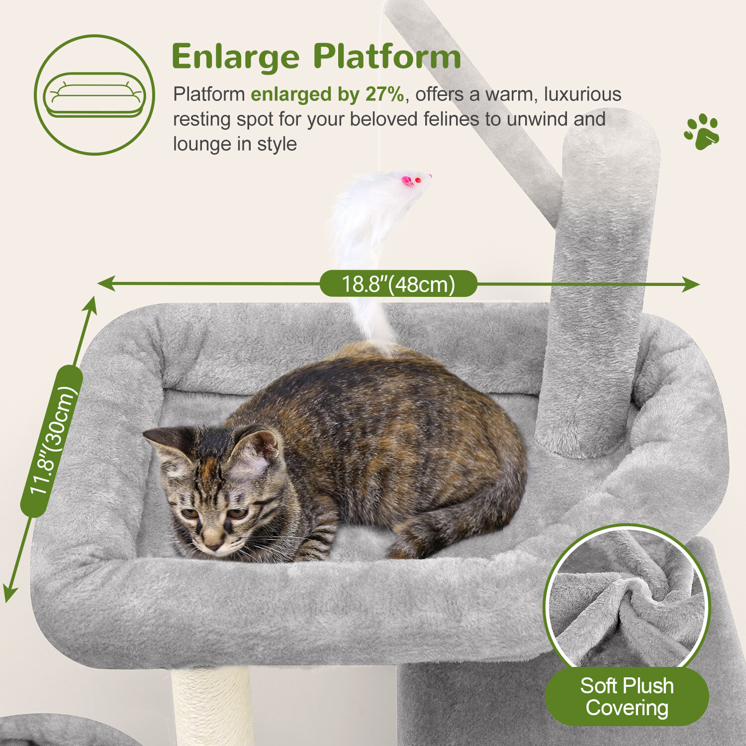 globlazer-f46c-arbre-chat-46-pouces-gris-clair image 4