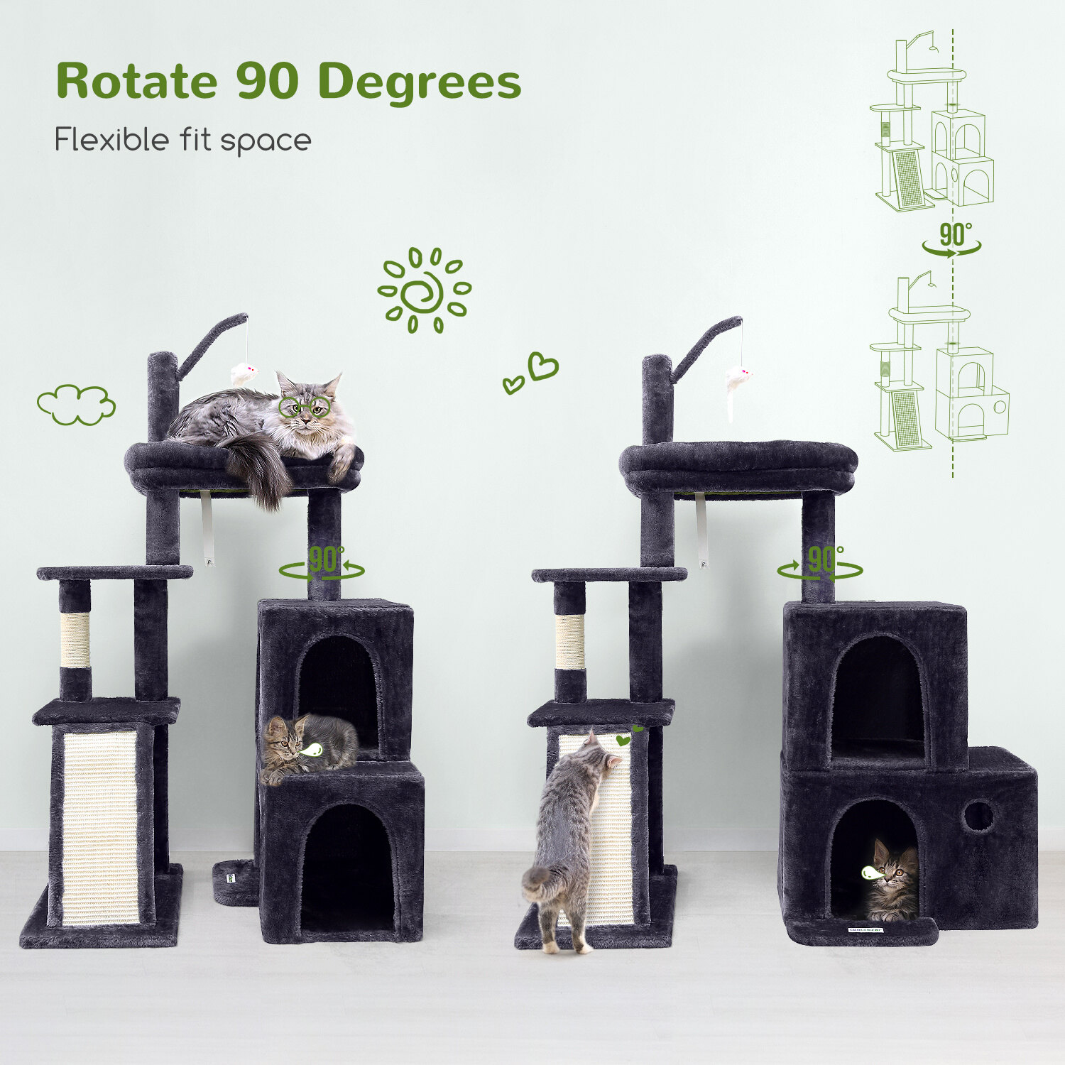 globlazer-f-series-f50-arbre-chat-gris-fonc-50-pouces-compact image 4