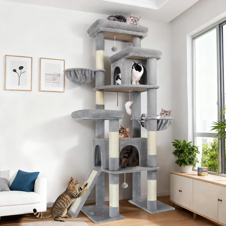 globlazer-s-series-s78-arbre-chat-gris-clair-198-cm-poteau image 1