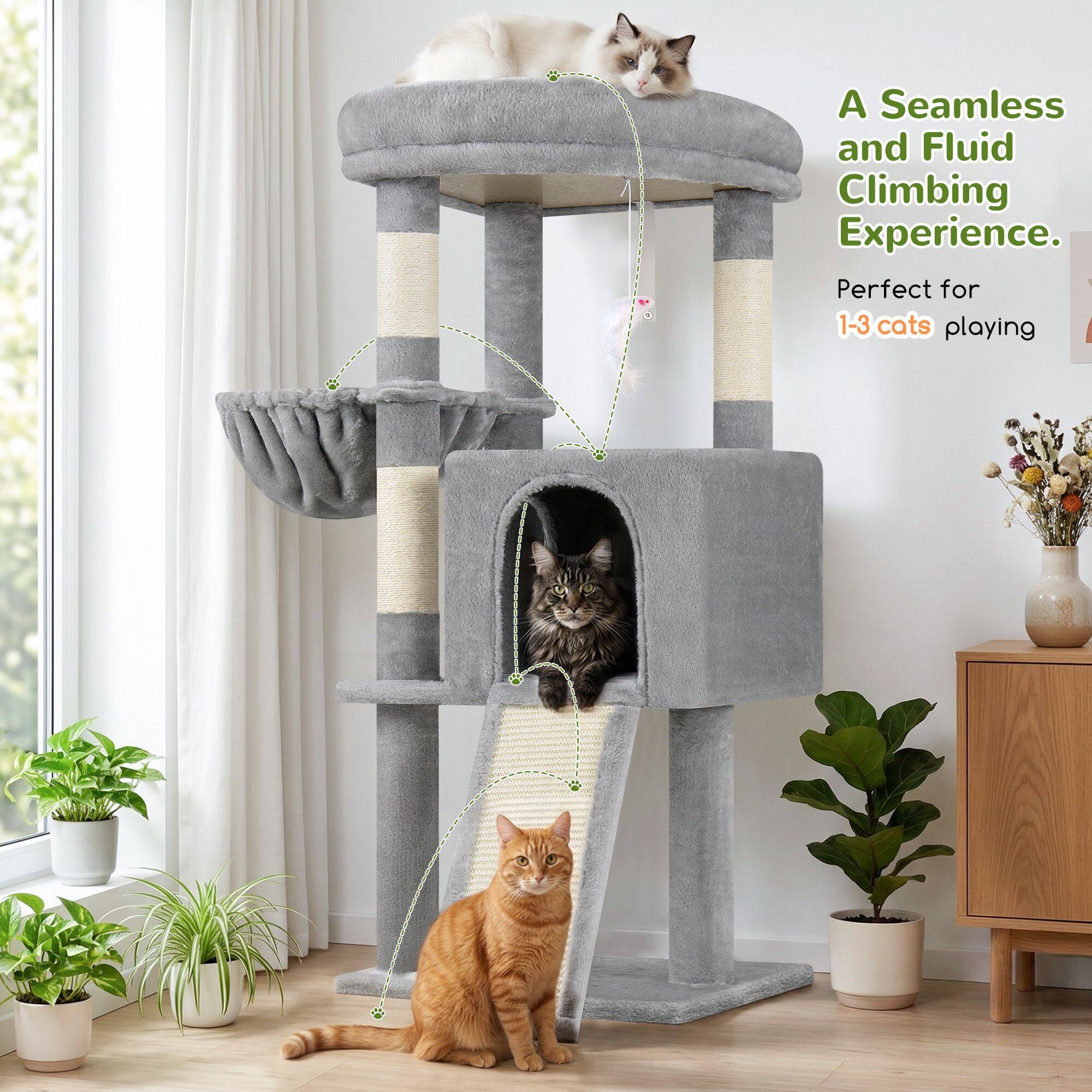 globlazer-f45-arbre-chat-gris-clair-114-cm-compact image 4
