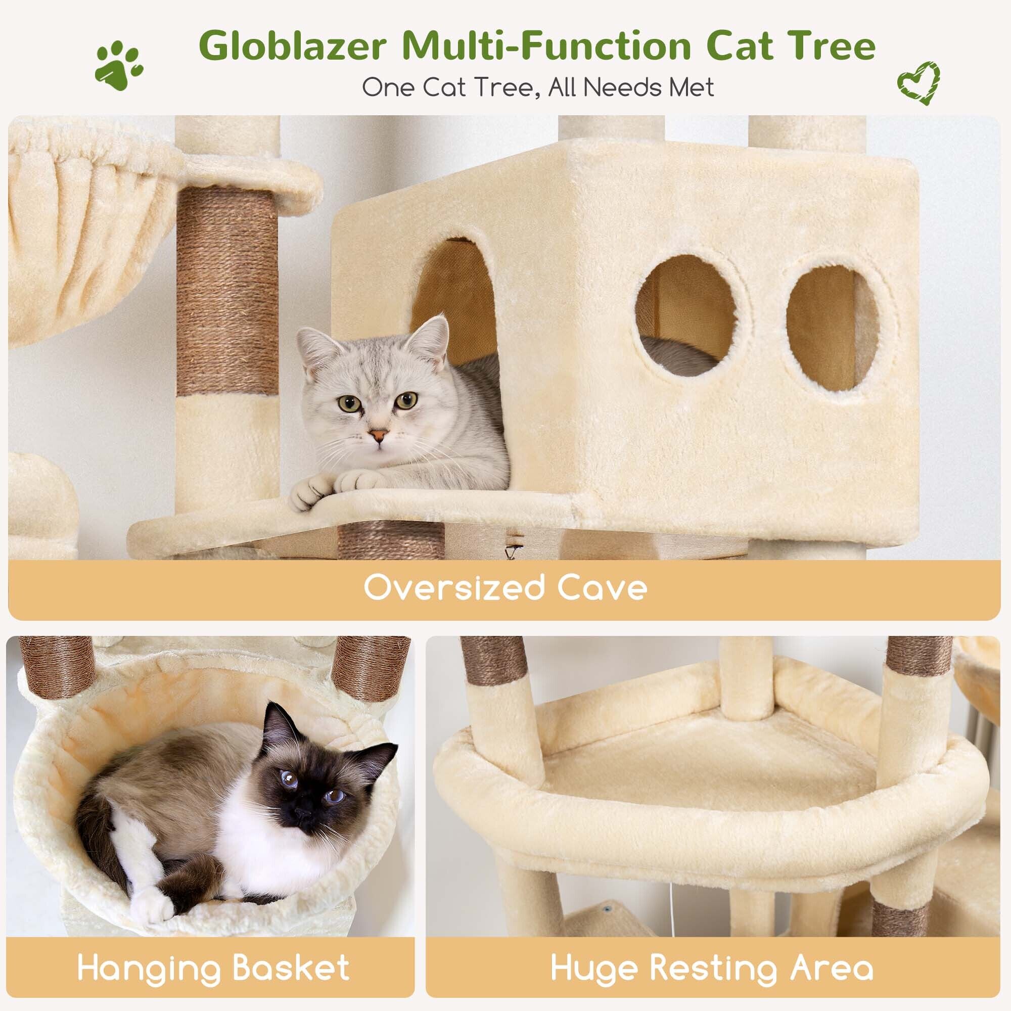globlazer-s-series-s82d-arbre-chat-beige-82-pouces-robuste image 4