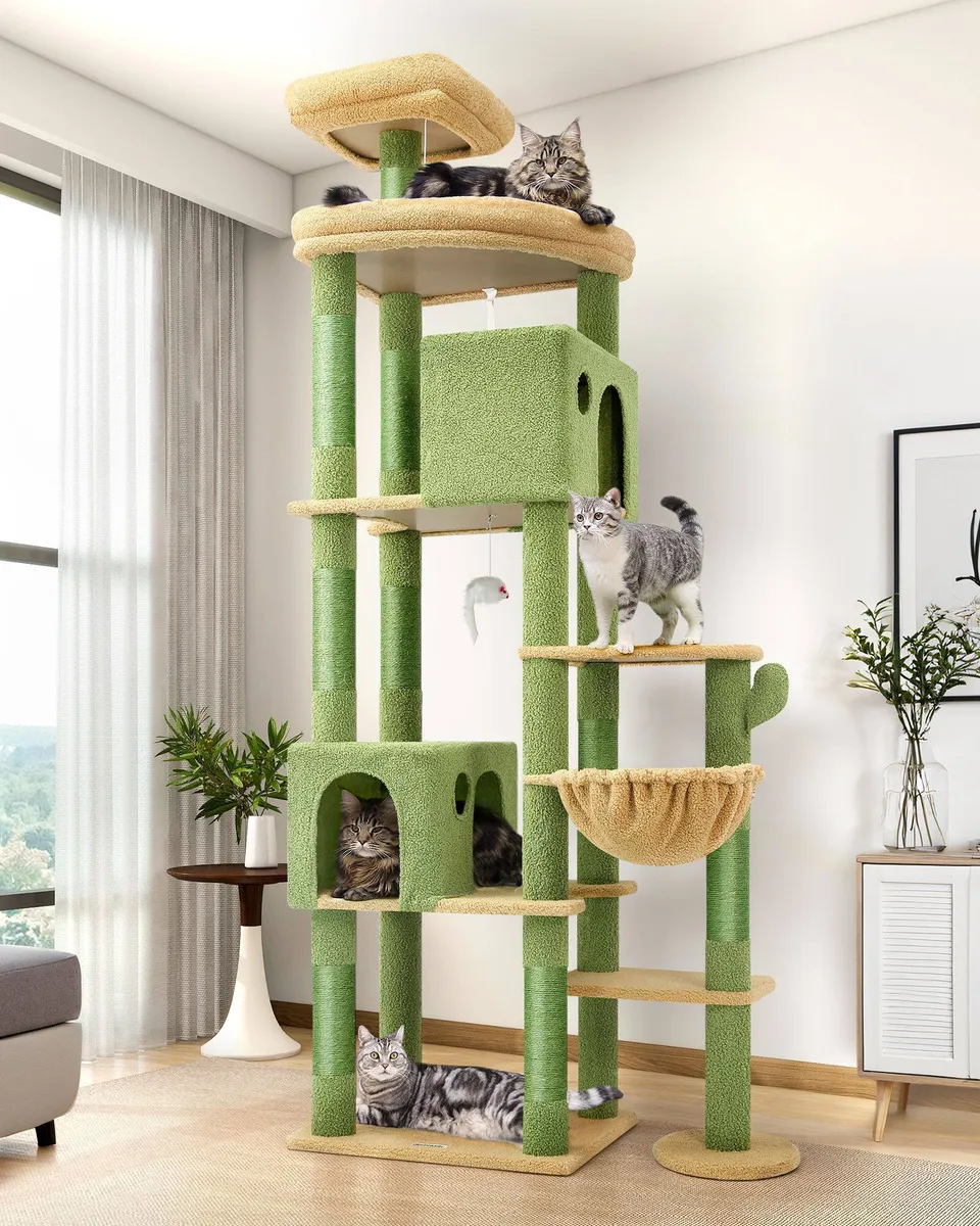 globlazer-f-series-f83-arbre-chat-vert-cactus-83-pouces image 1