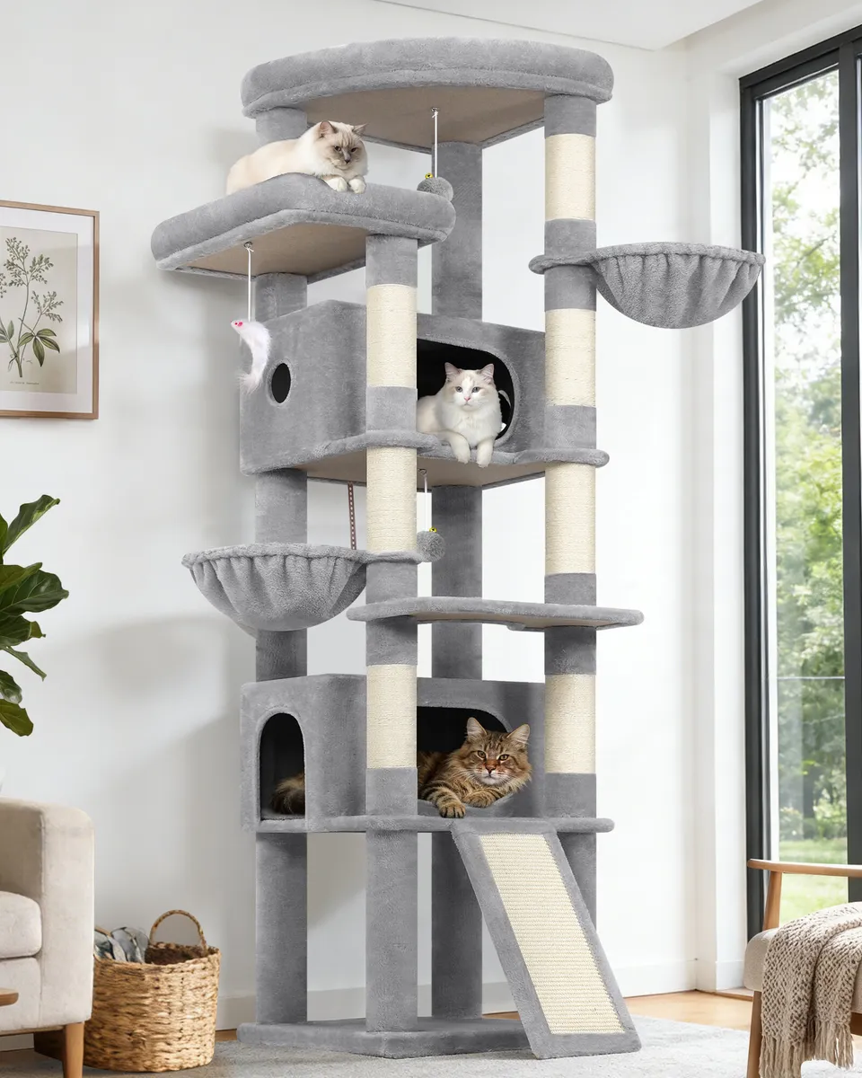 globlazer-s-series-s80c-arbre-chat-gris-clair-80-pouces-xxl image 1