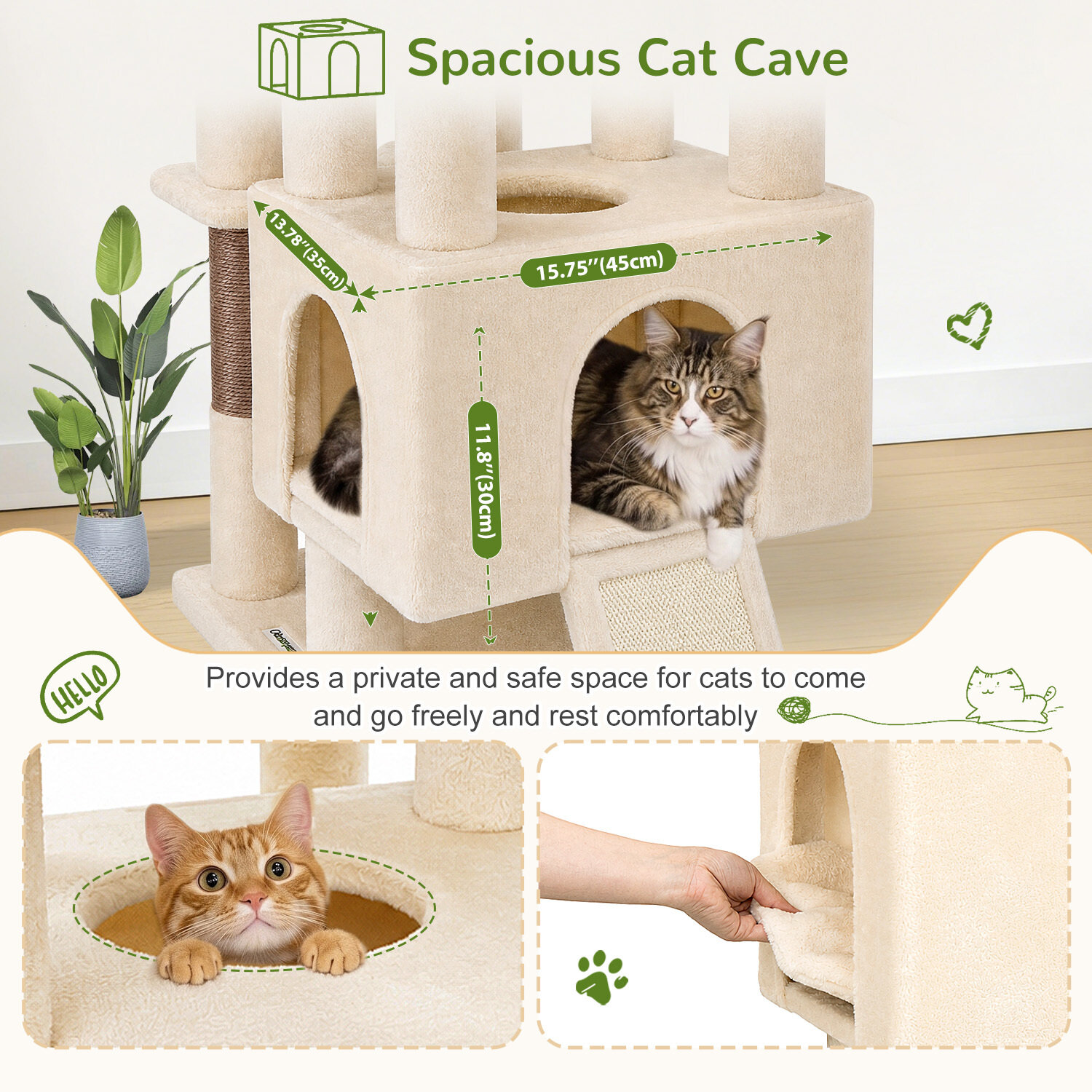 globlazer-s-series-s51-arbre-chat-beige-51-pouces-compact image 5