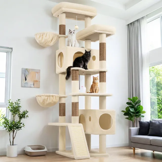 globlazer-s-series-s77c-arbre-chat-beige-77-pouces-grand image 1