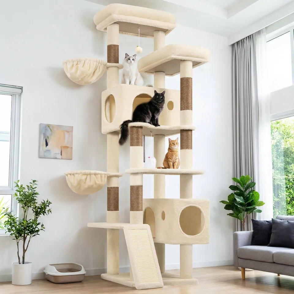 globlazer-s-series-s77c-arbre-chat-beige-77-pouces-grand image 1