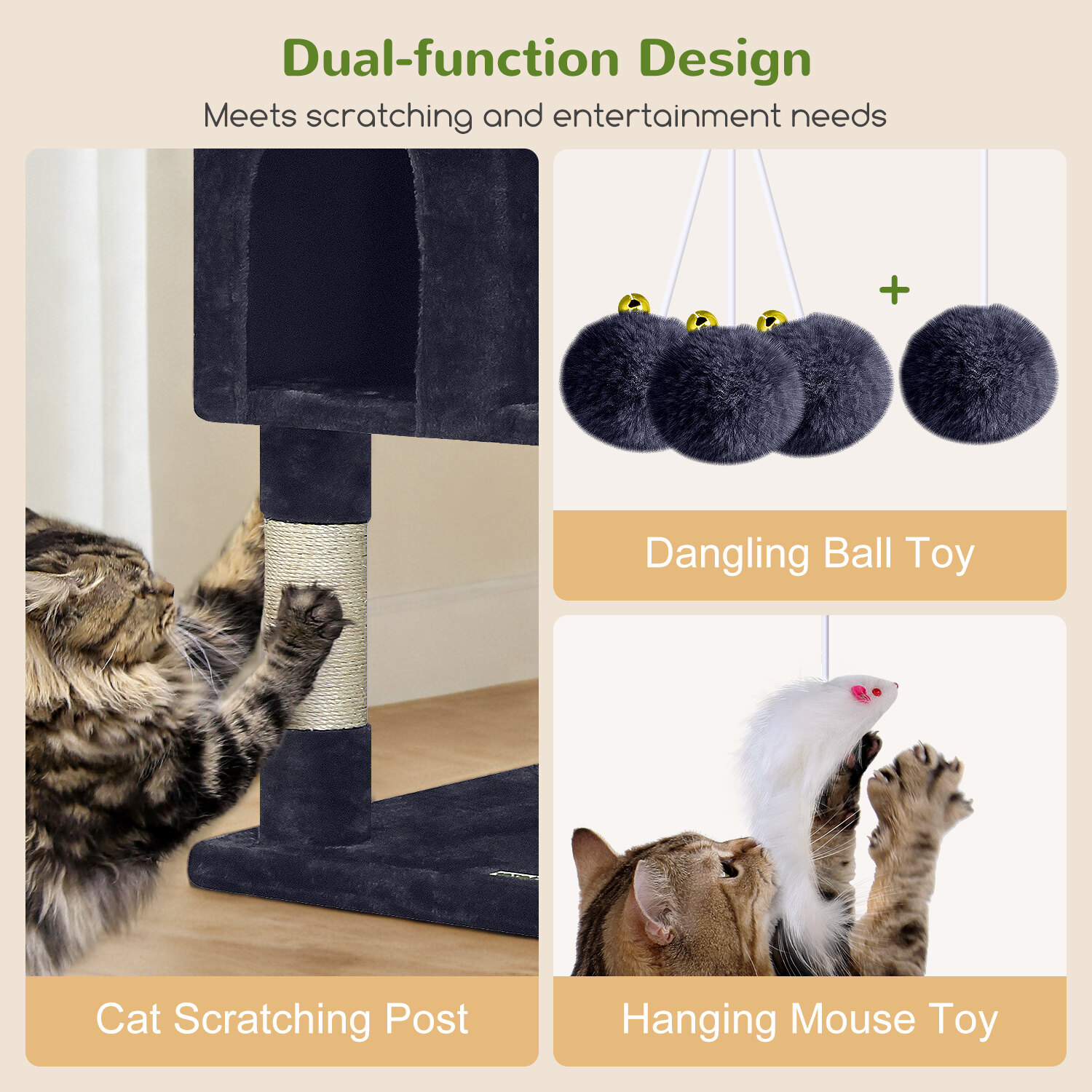 globlazer-f-series-f82-arbre-chat-gris-fonc-82-pouces-xl image 6