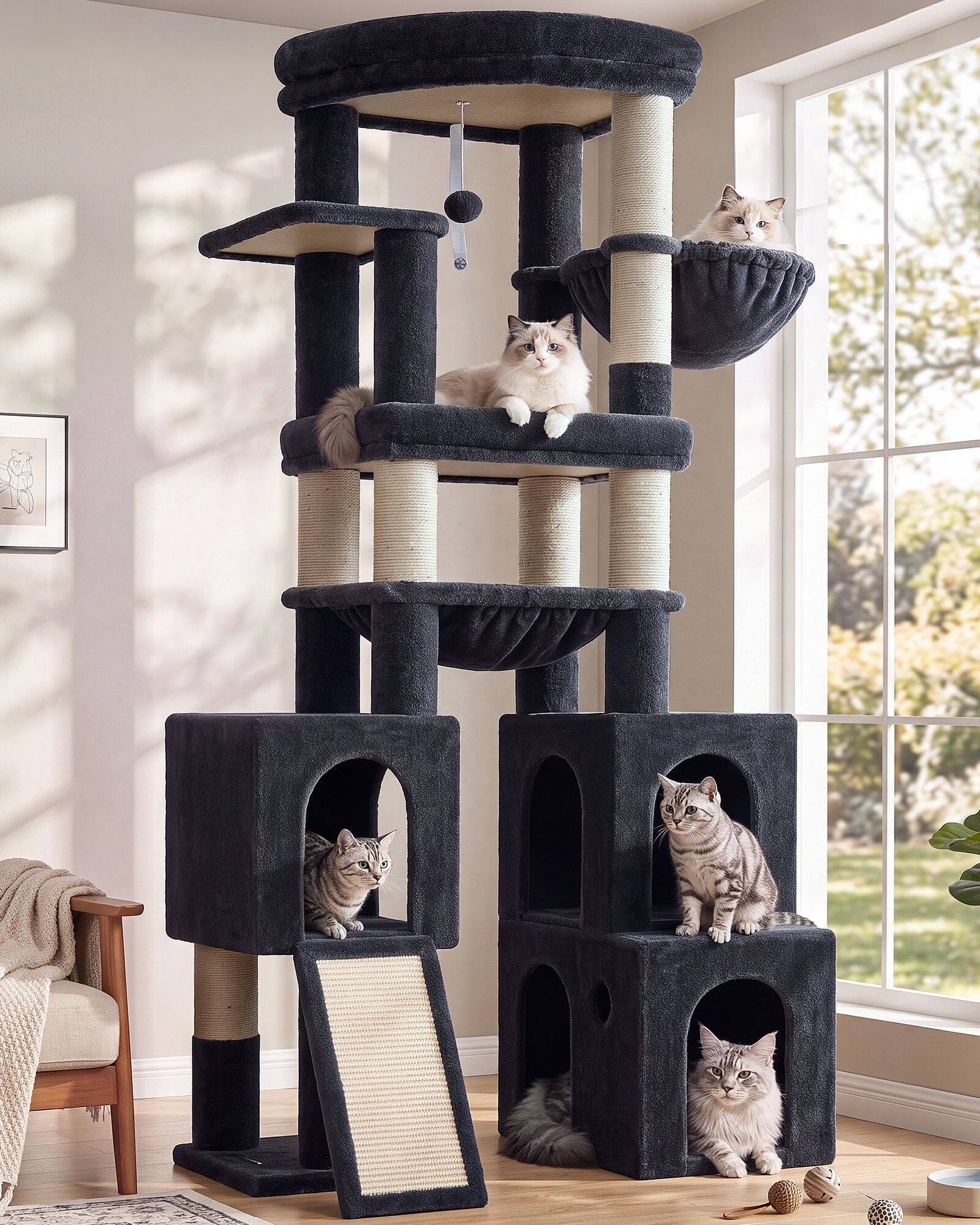 globlazer-s-series-s72g-arbre-chat-gris-fonc-72-pouces-grand image 1