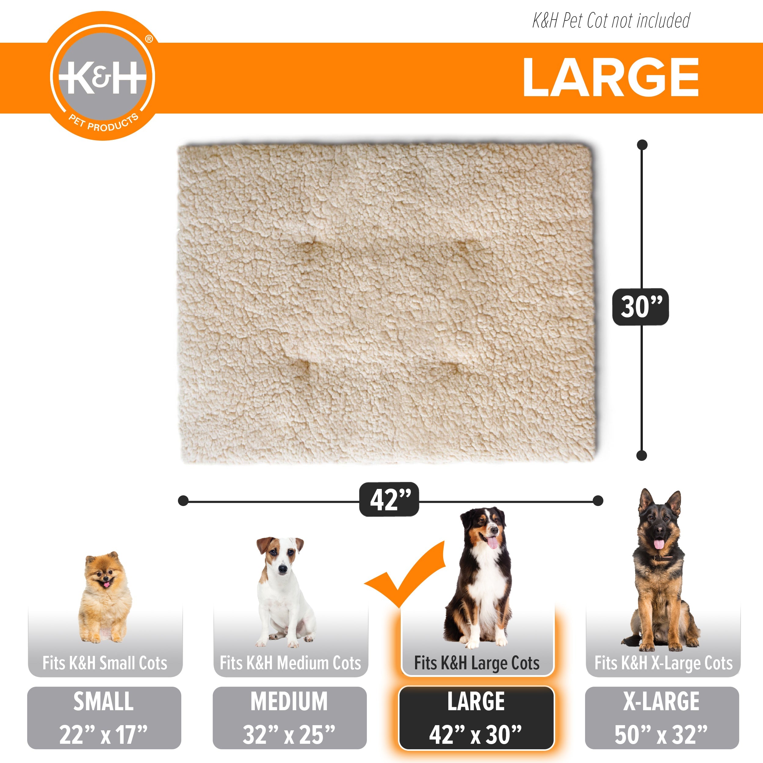 k-h-pet-cot-pad-matelas-lit-medium-25x32-polaire image 6