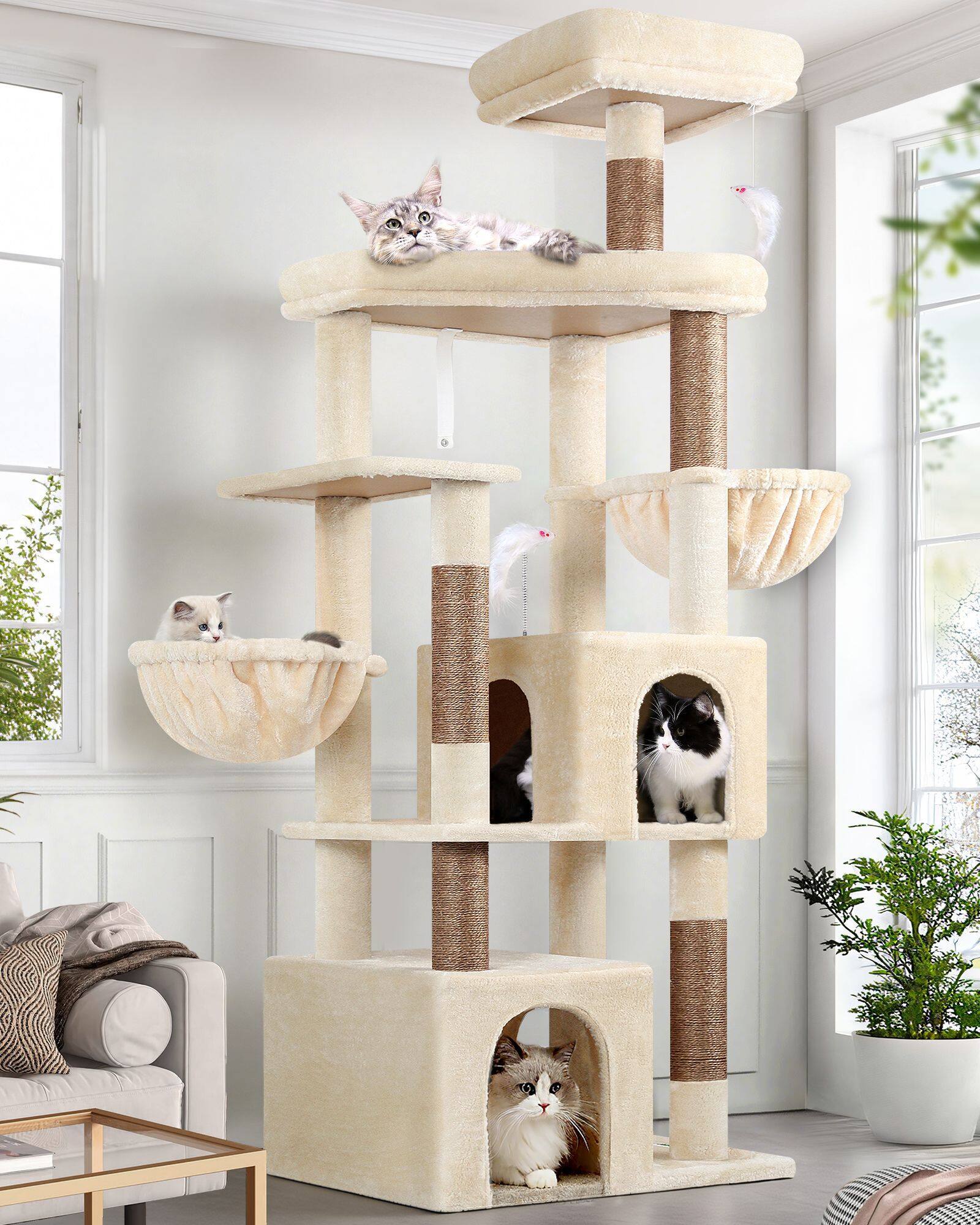 globlazer-s-series-s68-arbre-chat-beige-68-pouces-grand image 1