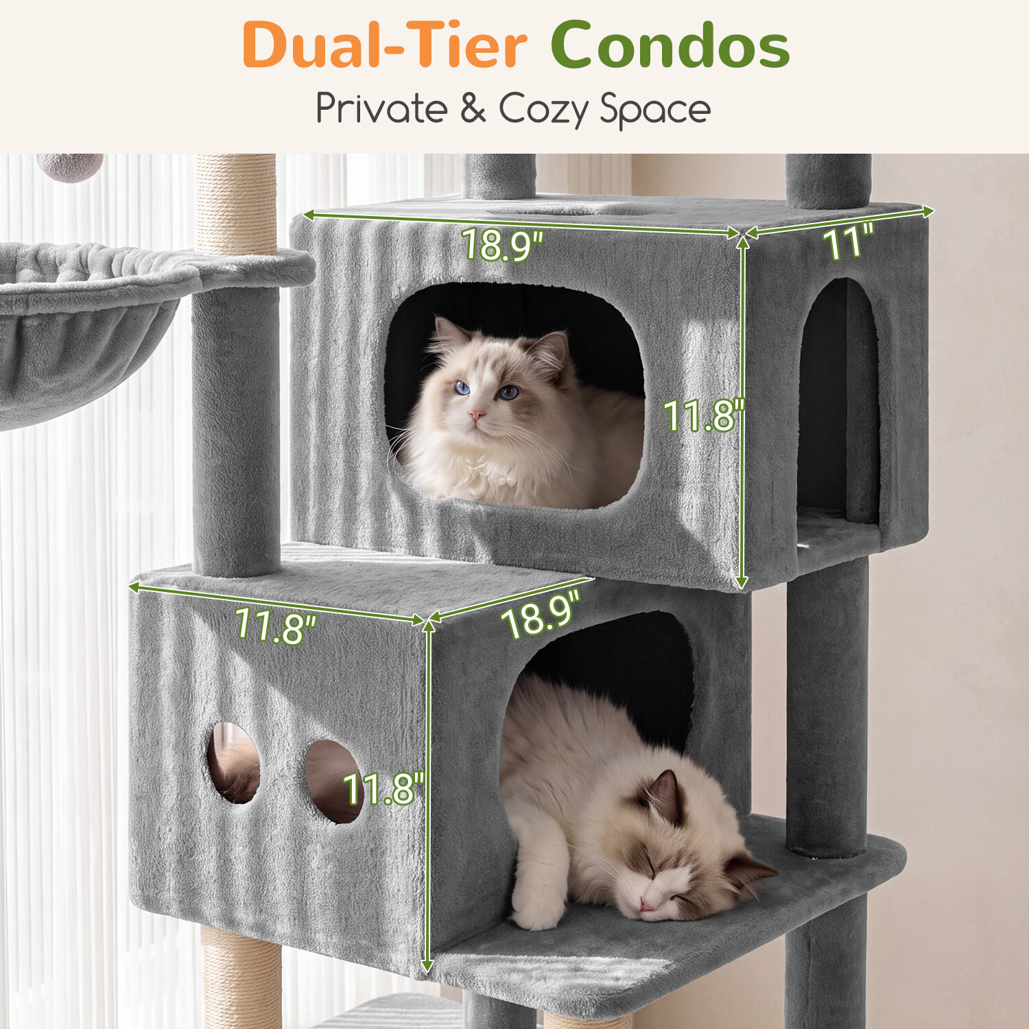 globlazer-f-series-f81e-arbre-chat-gris-clair-81-pouces-xxl image 4