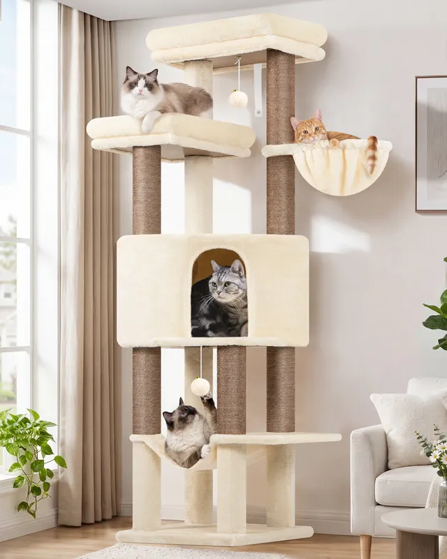 globlazer-f65d-arbre-chat-beige-165-cm image 1