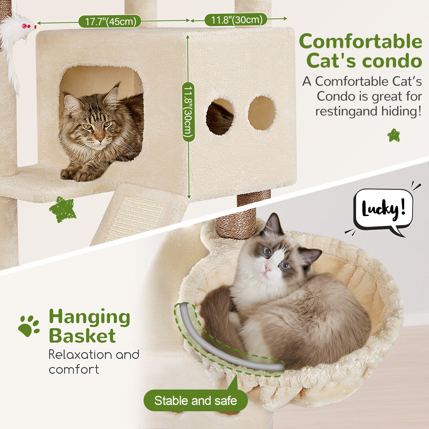 globlazer-s-series-s83f-arbre-chat-beige-83-pouces-robuste image 5