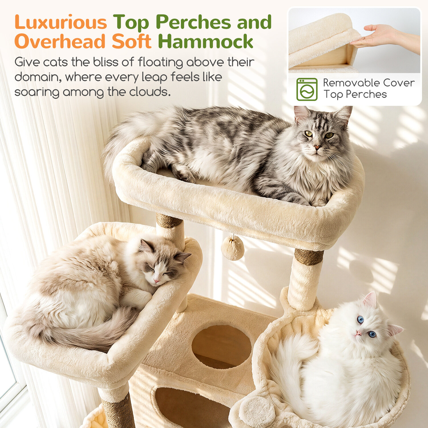 globlazer-f-series-f75g-arbre-chat-beige-75-pouces-robuste image 4