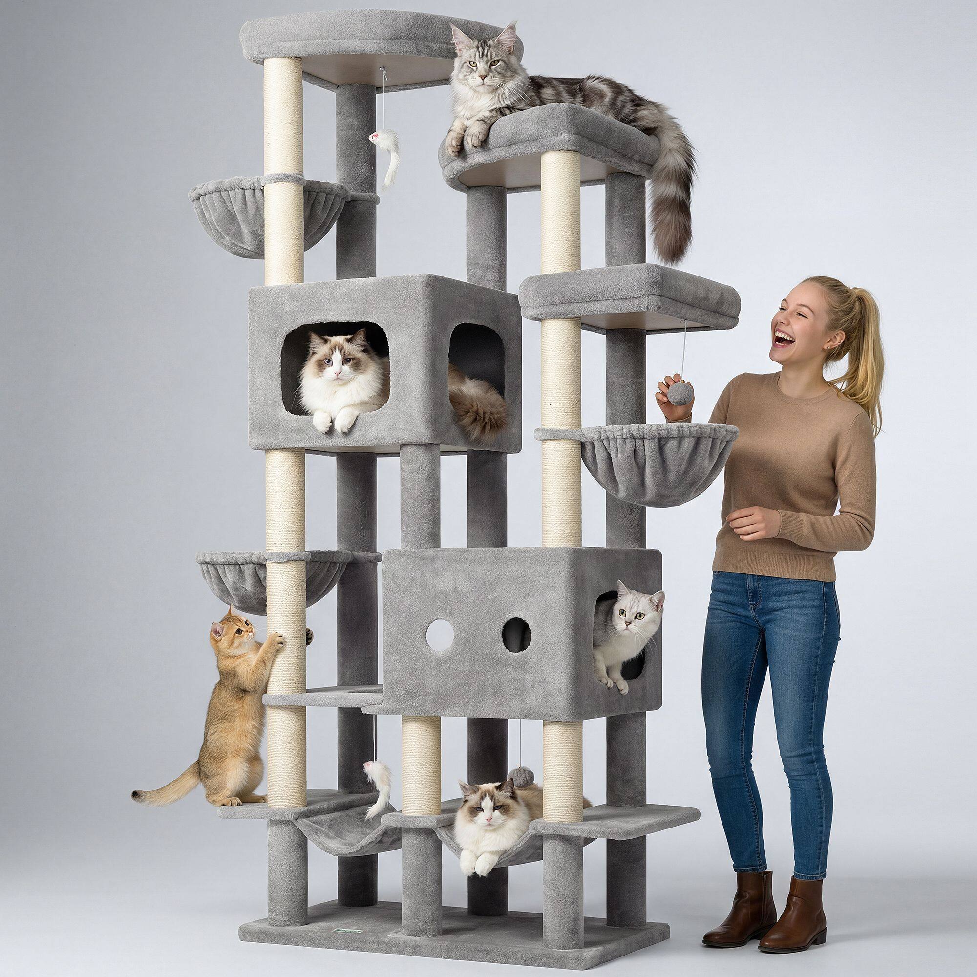 globlazer-s81-arbre-chat-gris-clair-81-pouces-grand-chat image 3