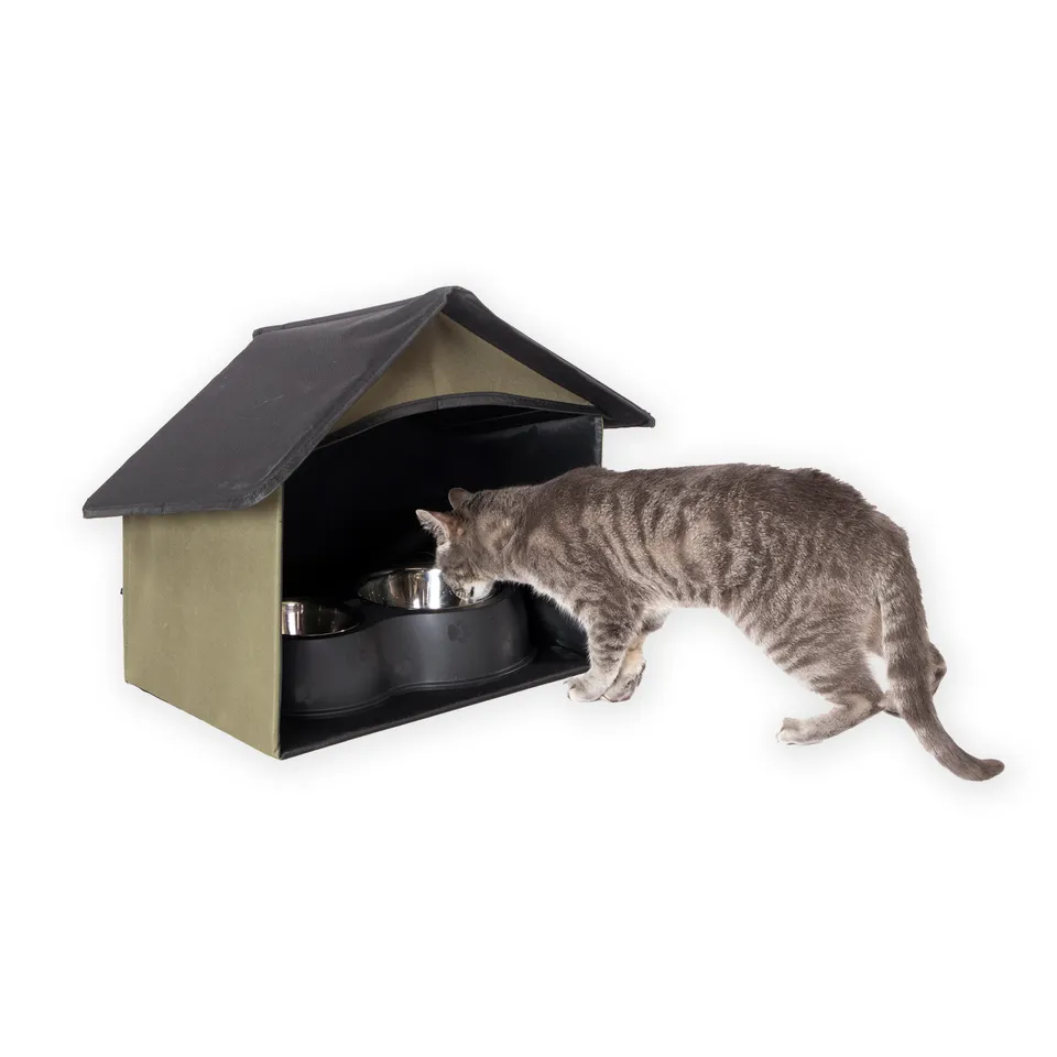 k-h-outdoor-kitty-dining-room-abri-gamelle-chat-14x20-nylon image 1
