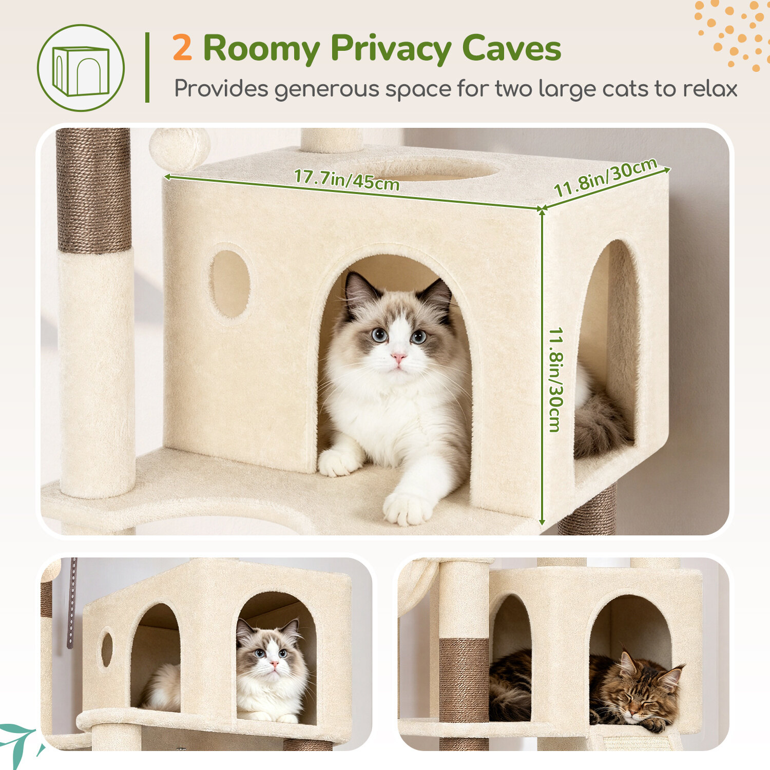 globlazer-f-series-f72h-arbre-chat-beige-72-pouces-compact image 5