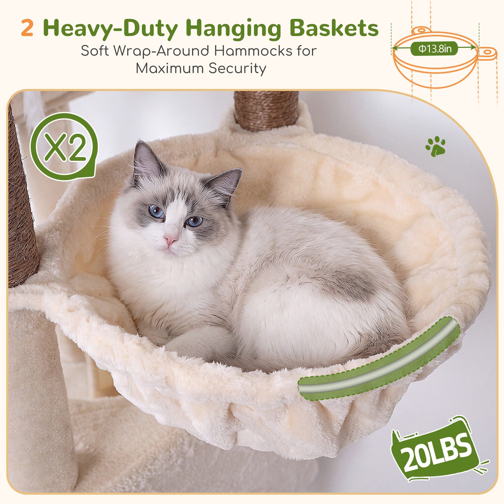 globlazer-s-series-84-pouces-arbre-chat-grand-chat-multi-niveaux image 5